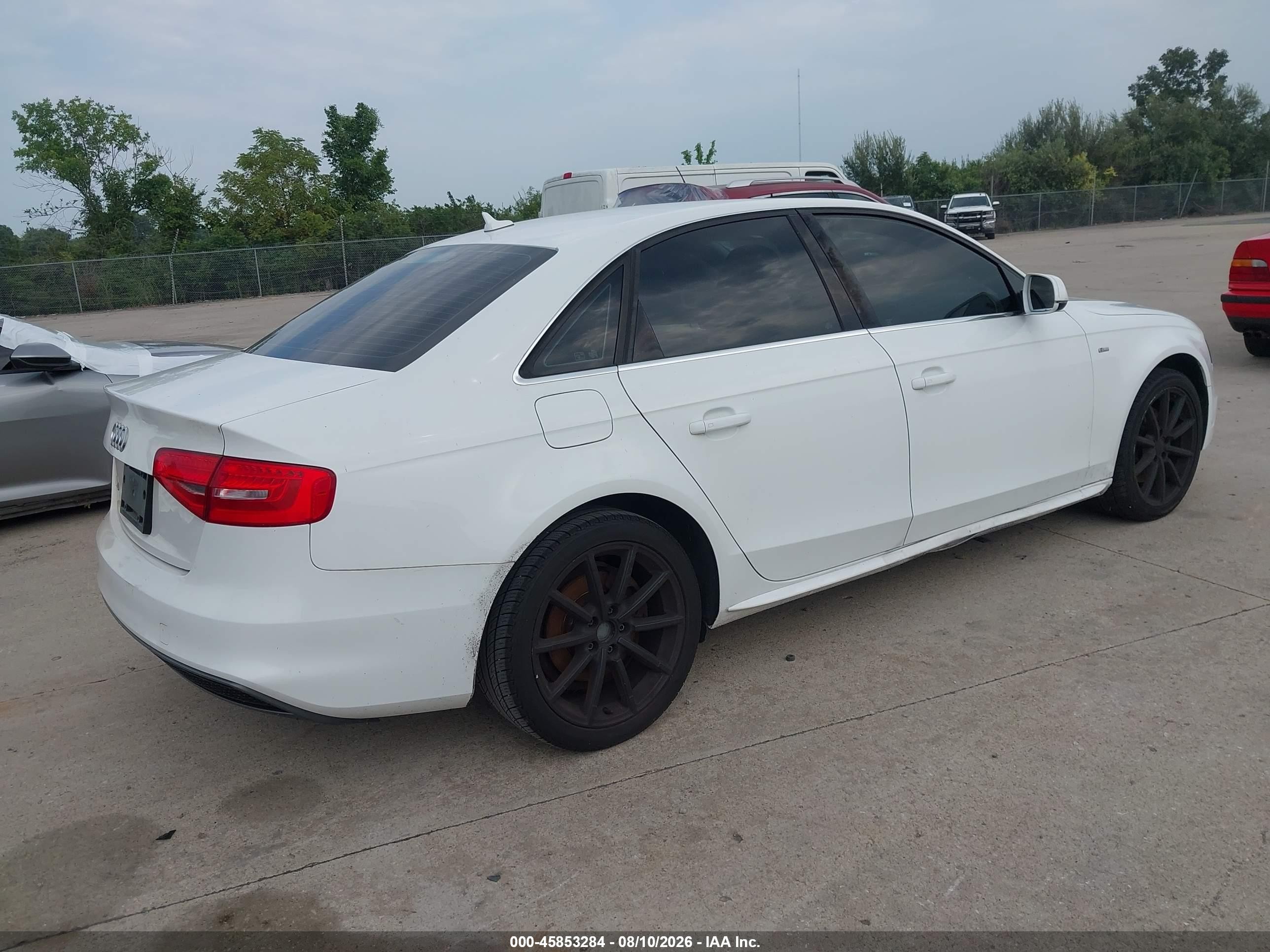 2014 Audi A4 2.0t Premium White vin: WAUEFAFL8EN003909