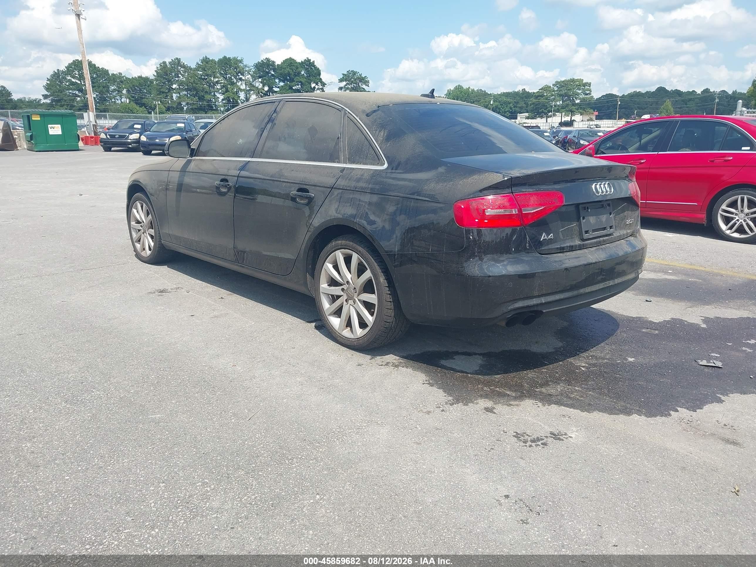 2013 Audi A4 2.0t Premium Black vin: WAUEFAFLXDN045657