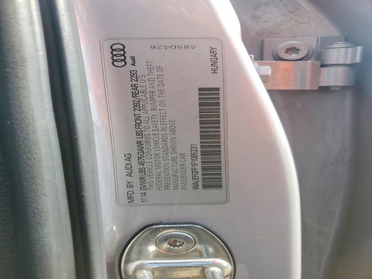 2015 Audi A3 Premium Plus Серебряный vin: WAUEFGFF1F1085231