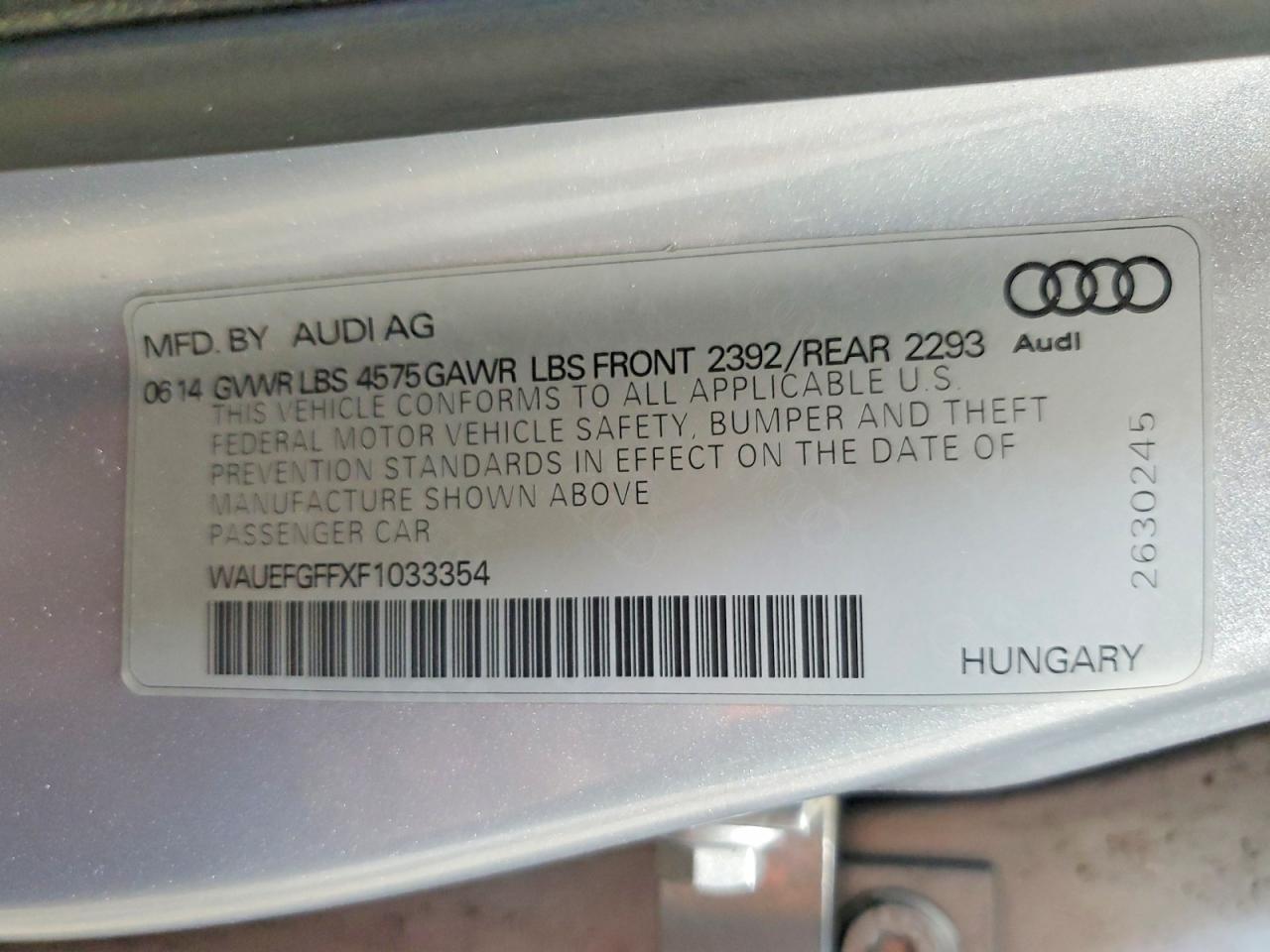 2015 Audi A3 Premium Plus Silver vin: WAUEFGFFXF1033354