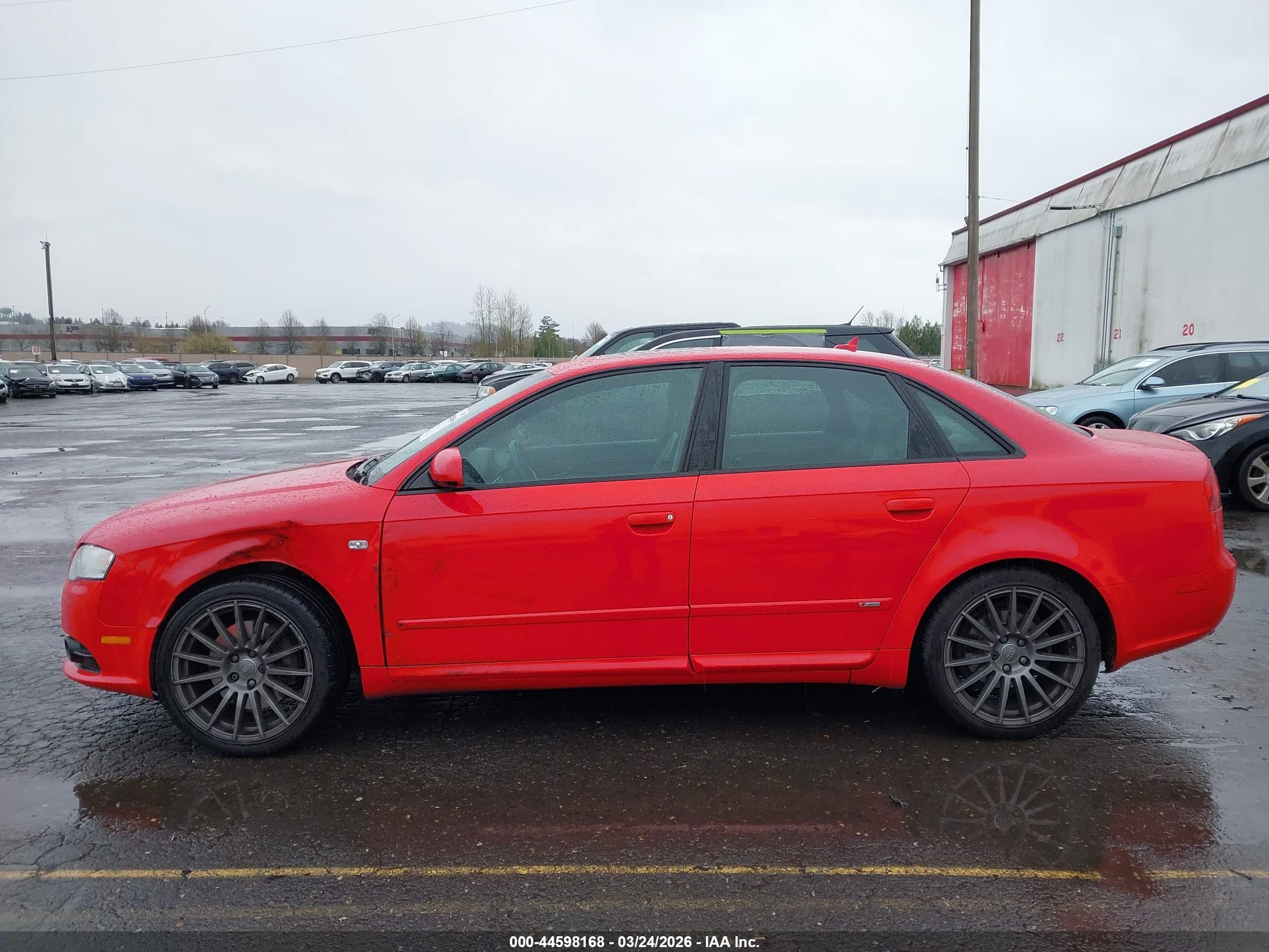 2007 Audi A4 3.2 Red vin: WAUEH78E67A130485
