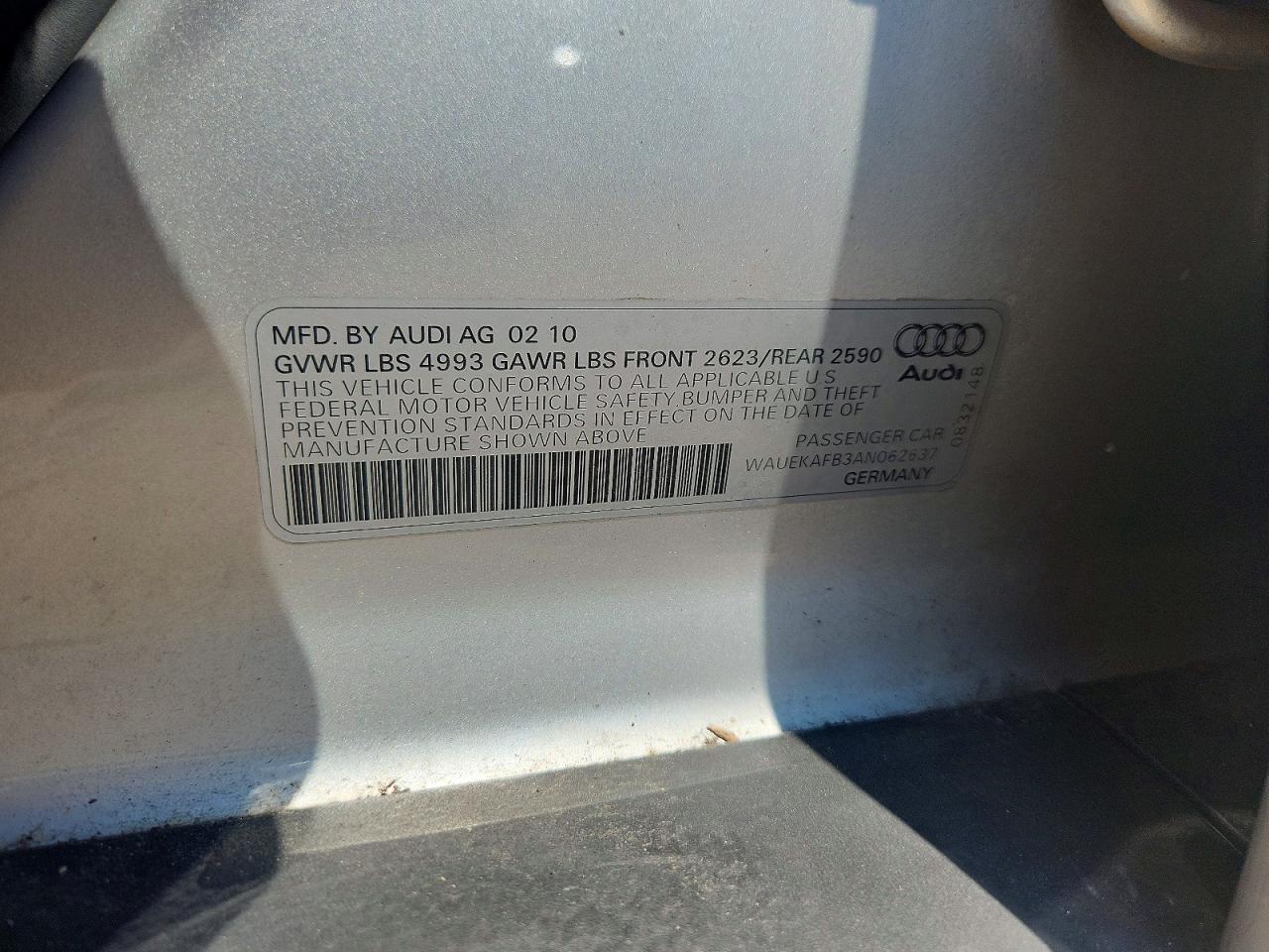 2010 Audi A6 Premium Plus Silver vin: WAUEKAFB3AN062637