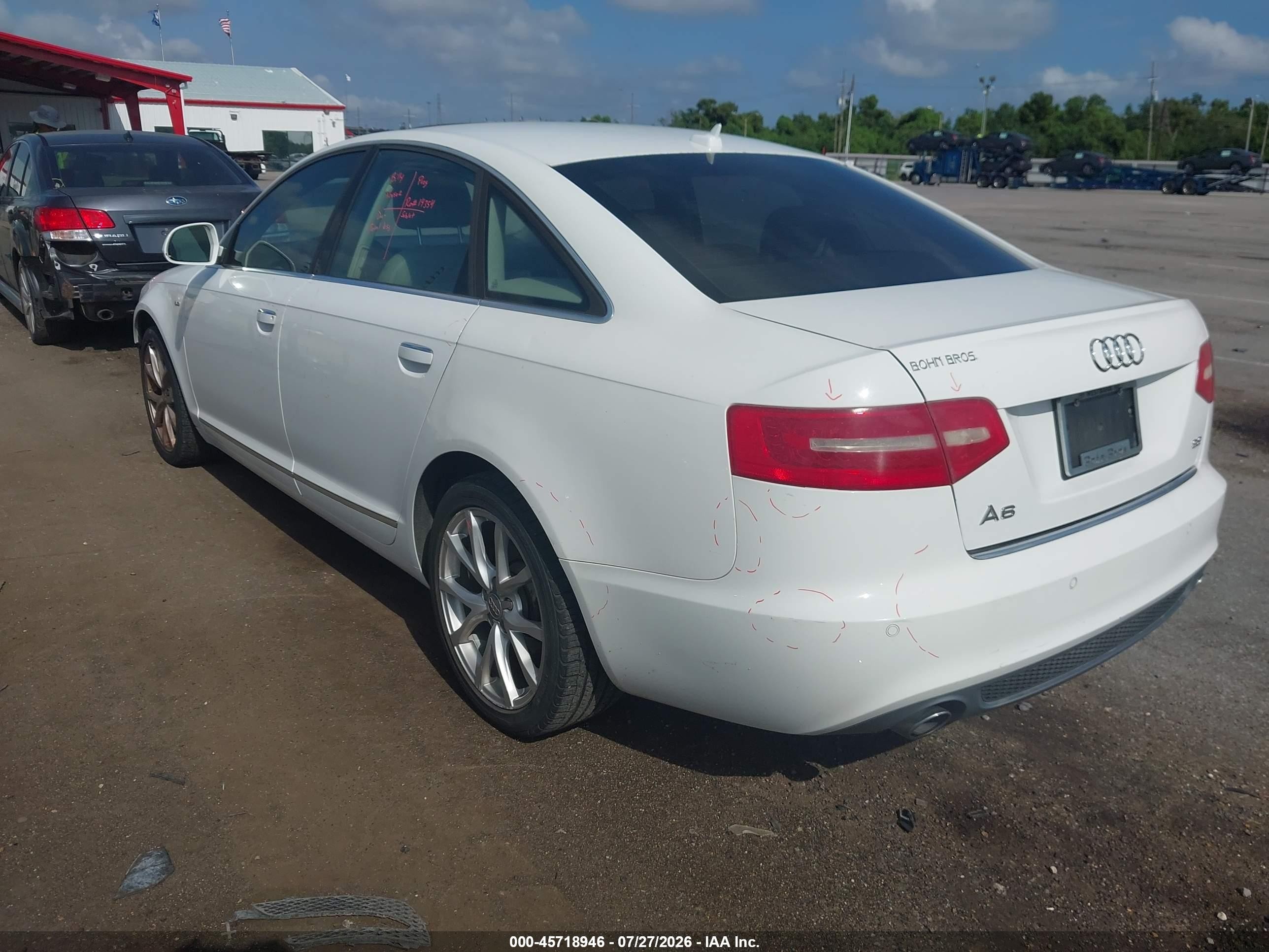 2011 Audi A6 3.2 Premium White vin: WAUEKAFB9BN052793