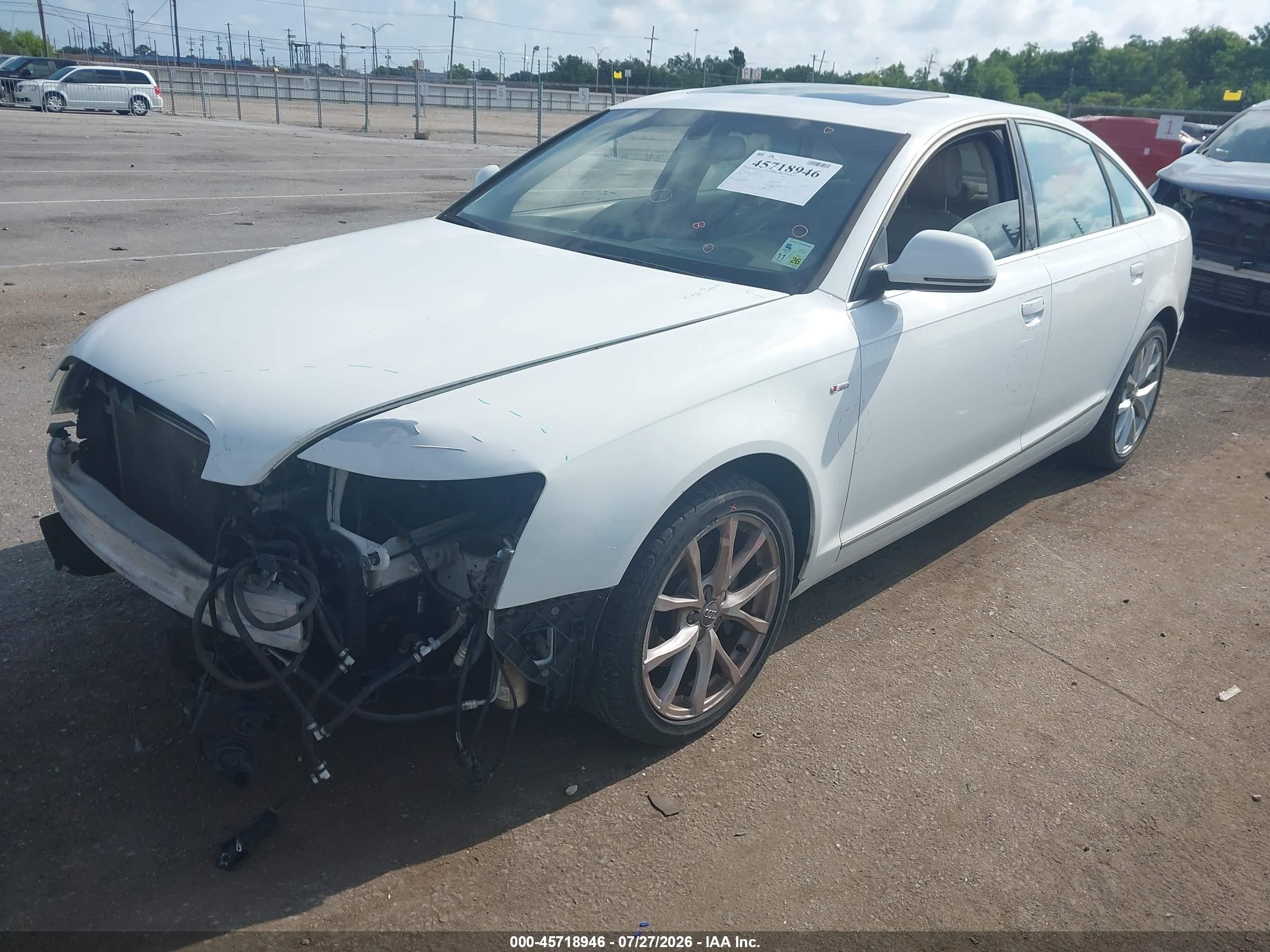2011 Audi A6 3.2 Premium White vin: WAUEKAFB9BN052793