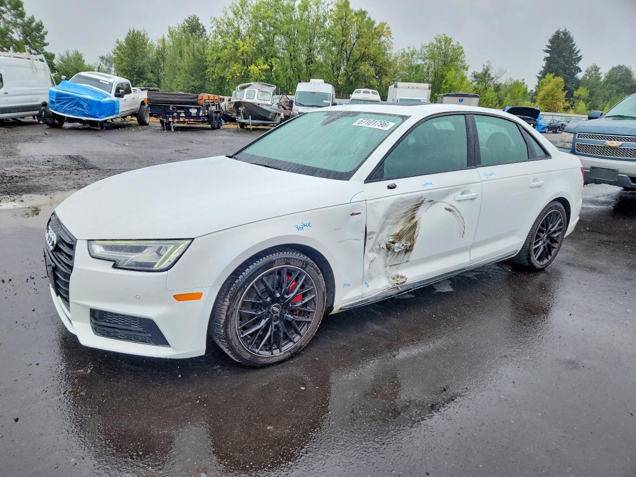 2018 Audi A4 Premium Plus White vin: WAUENAF40JN001822