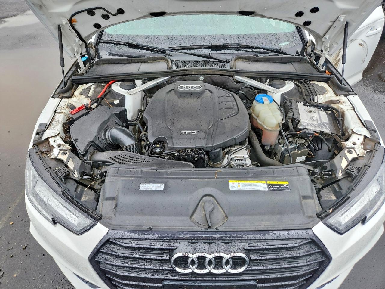 2018 Audi A4 Premium Plus White vin: WAUENAF40JN001822
