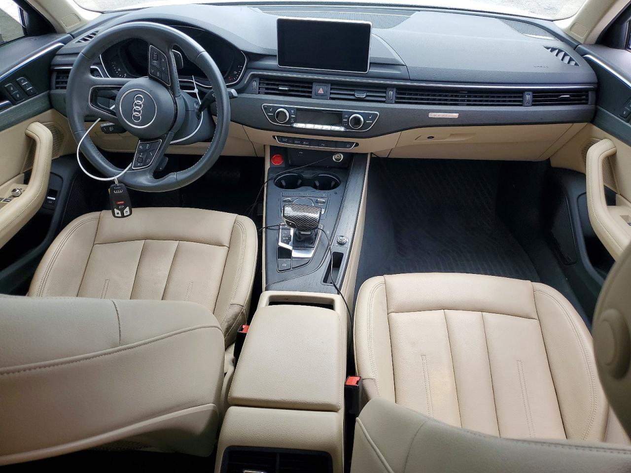 2019 Audi A4 Premium Plus White vin: WAUENAF40KN010229