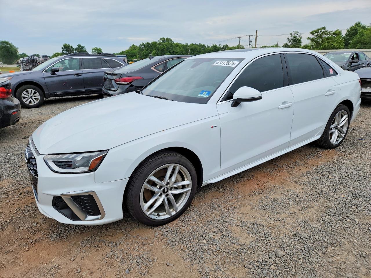 2020 Audi A4 Premium Plus White vin: WAUENAF41LA045063