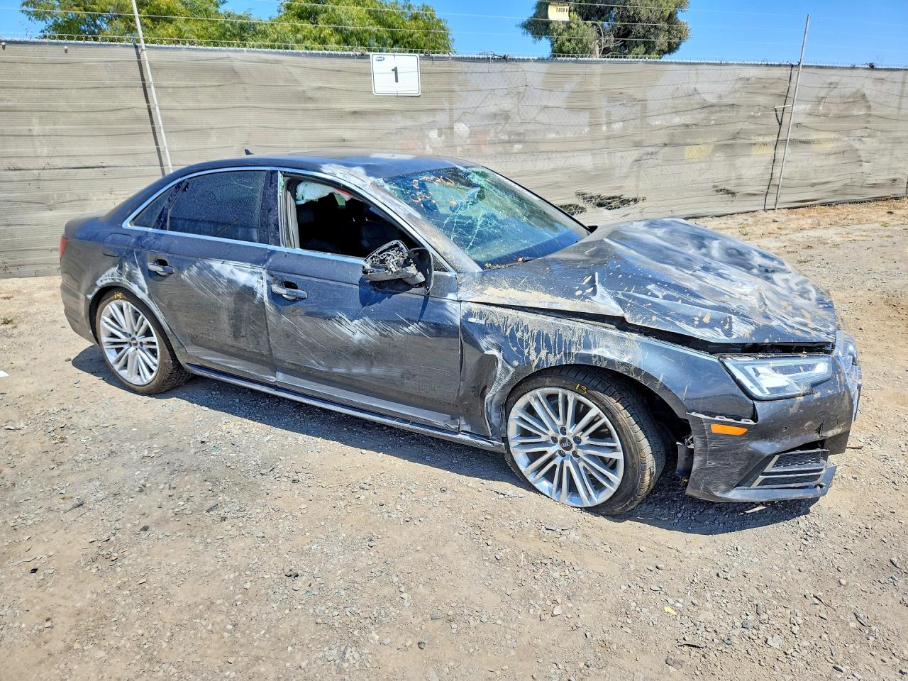 2018 Audi A4 Premium Plus Gray vin: WAUENAF43JA139927