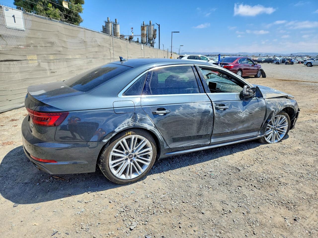 2018 Audi A4 Premium Plus Gray vin: WAUENAF43JA139927