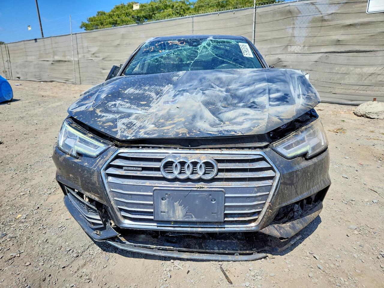 2018 Audi A4 Premium Plus Gray vin: WAUENAF43JA139927