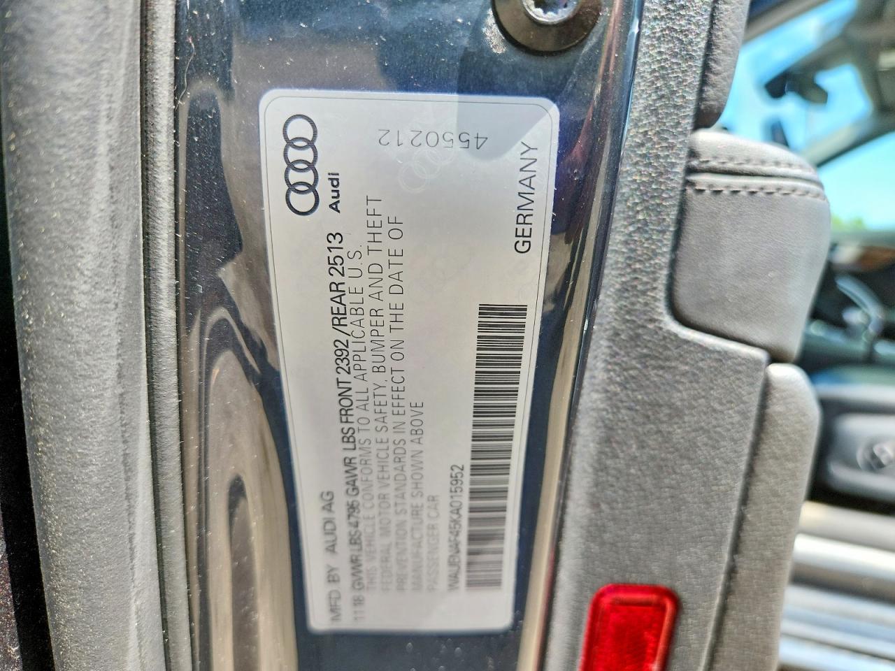2019 Audi A4 Premium Plus Gray vin: WAUENAF45KA015952