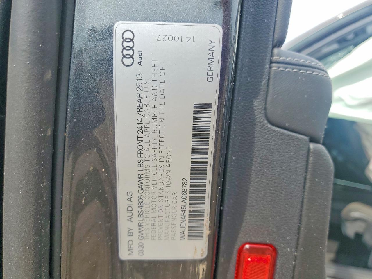 2020 Audi A4 Premium Plus Gray vin: WAUENAF45LA068782