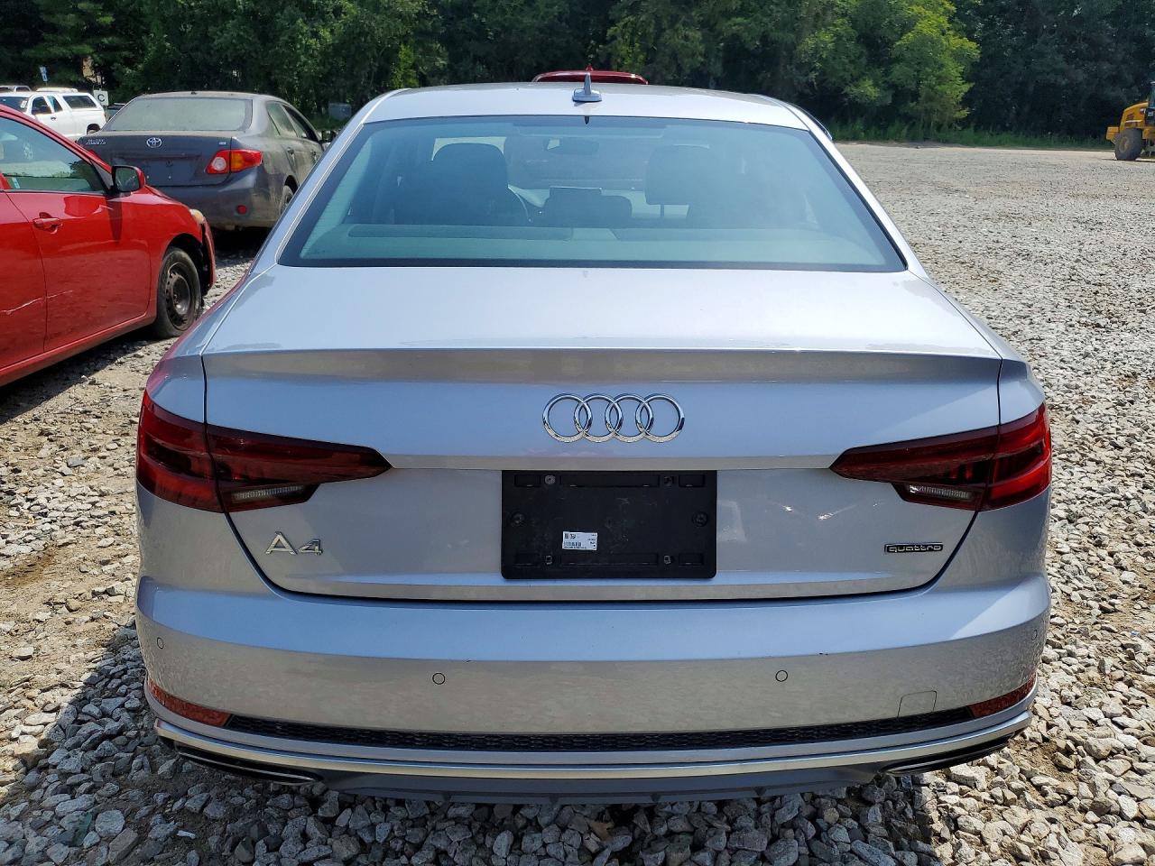 2019 Audi A4 Premium Plus Silver vin: WAUENAF47KA003432