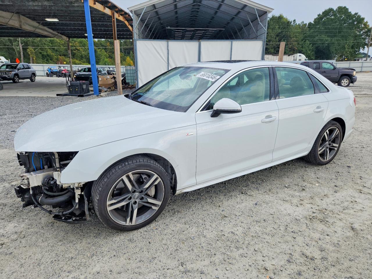 2018 Audi A4 Premium Plus White vin: WAUENAF49JA090068
