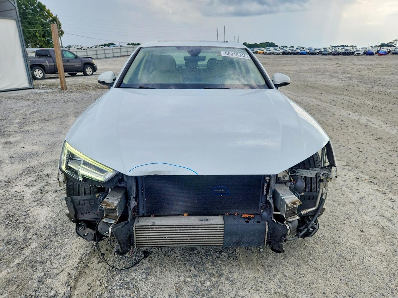 2018 Audi A4 Premium Plus White vin: WAUENAF49JA090068