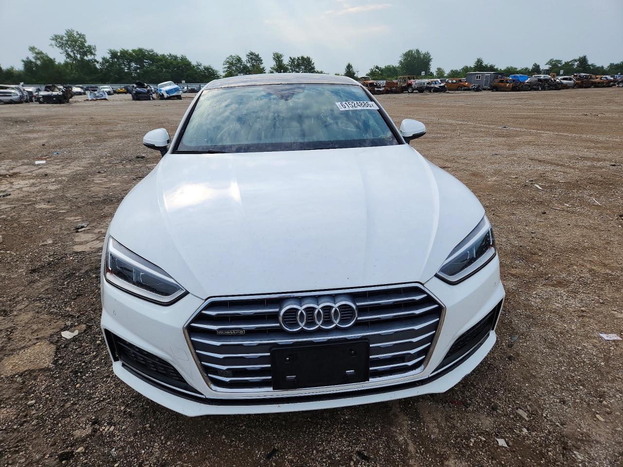2018 Audi A5 Premium Plus S-line White vin: WAUENCF50JA135841