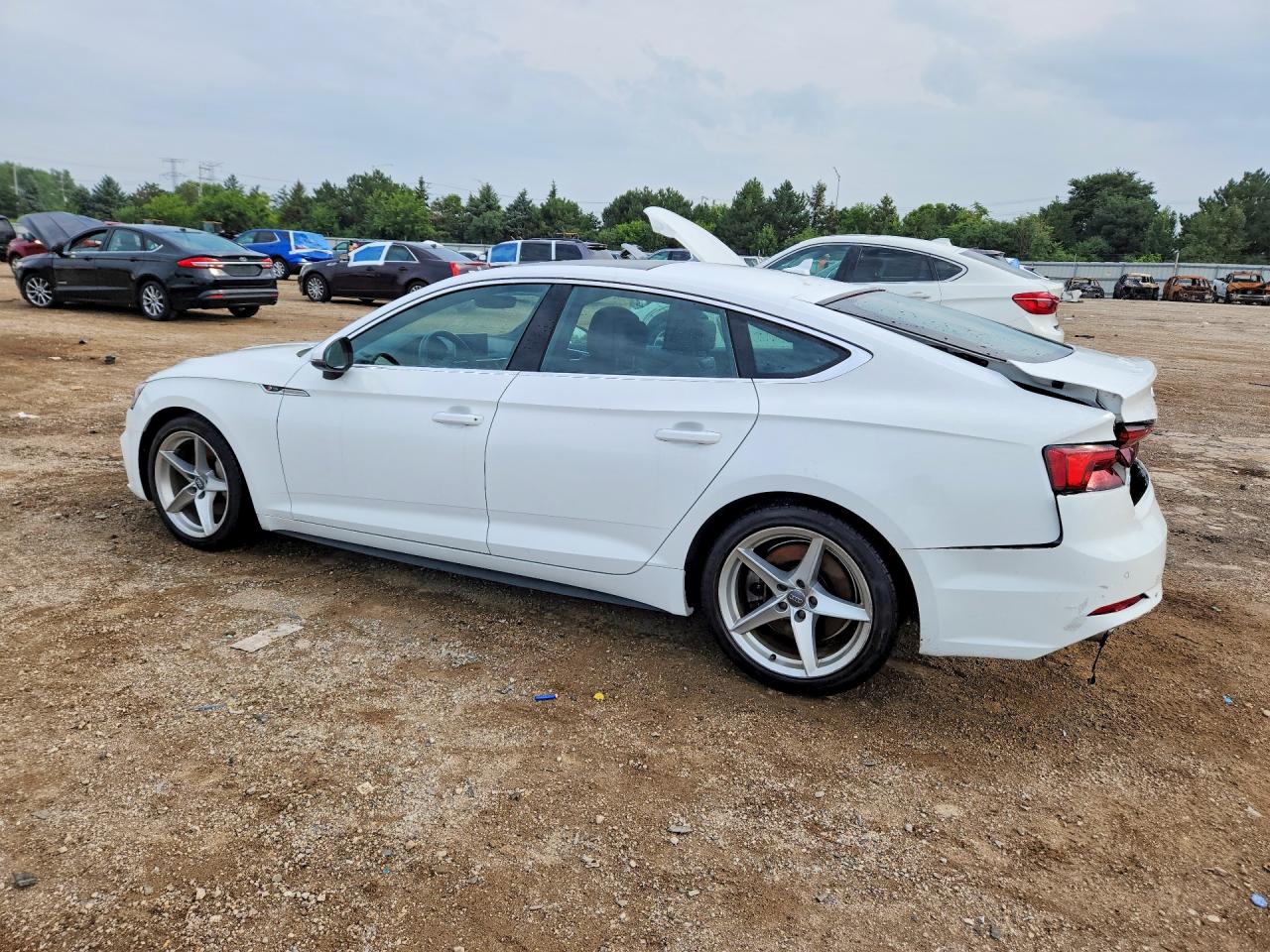 2018 Audi A5 Premium Plus S-line White vin: WAUENCF50JA135841