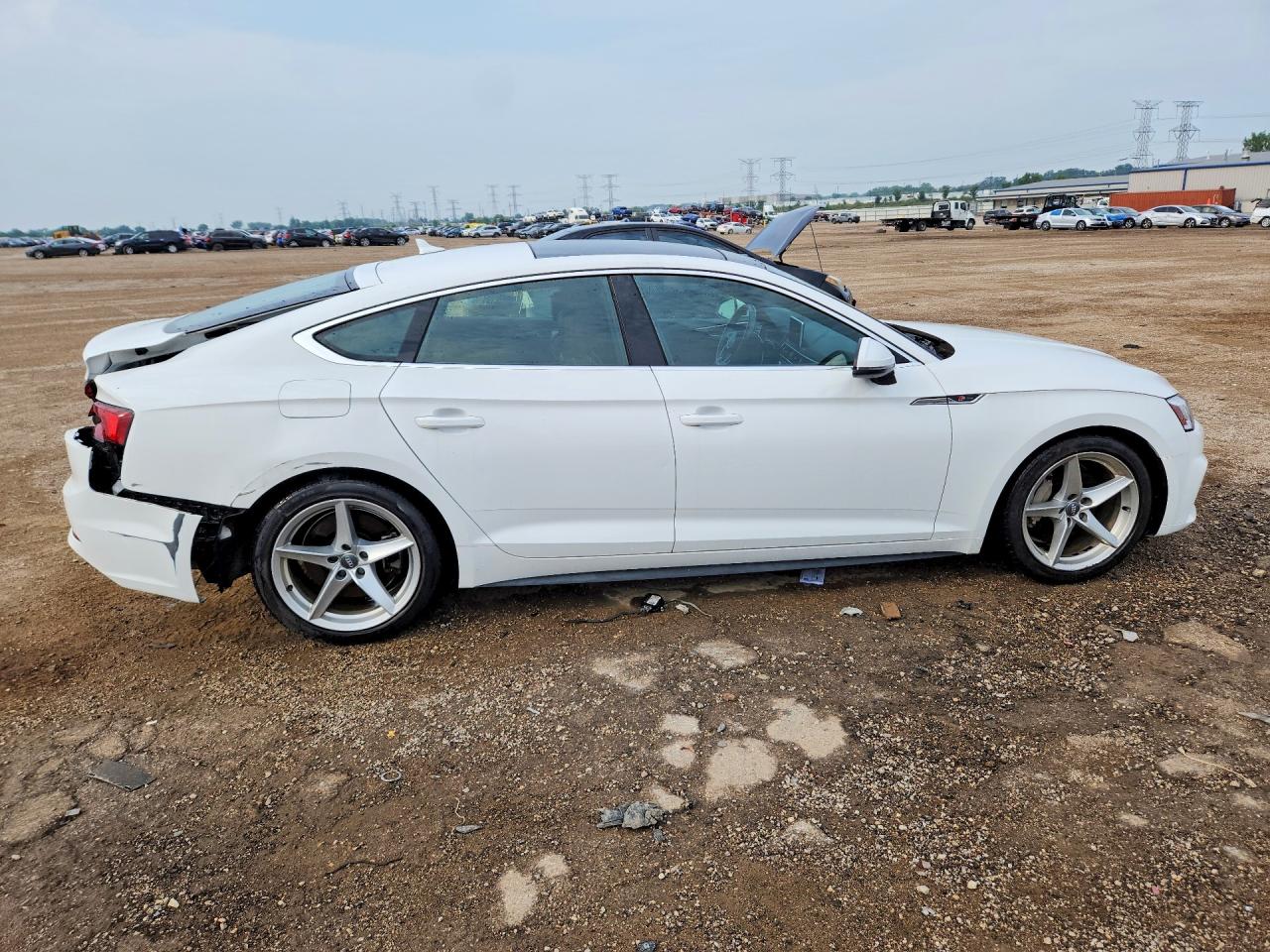 2018 Audi A5 Premium Plus S-line White vin: WAUENCF50JA135841