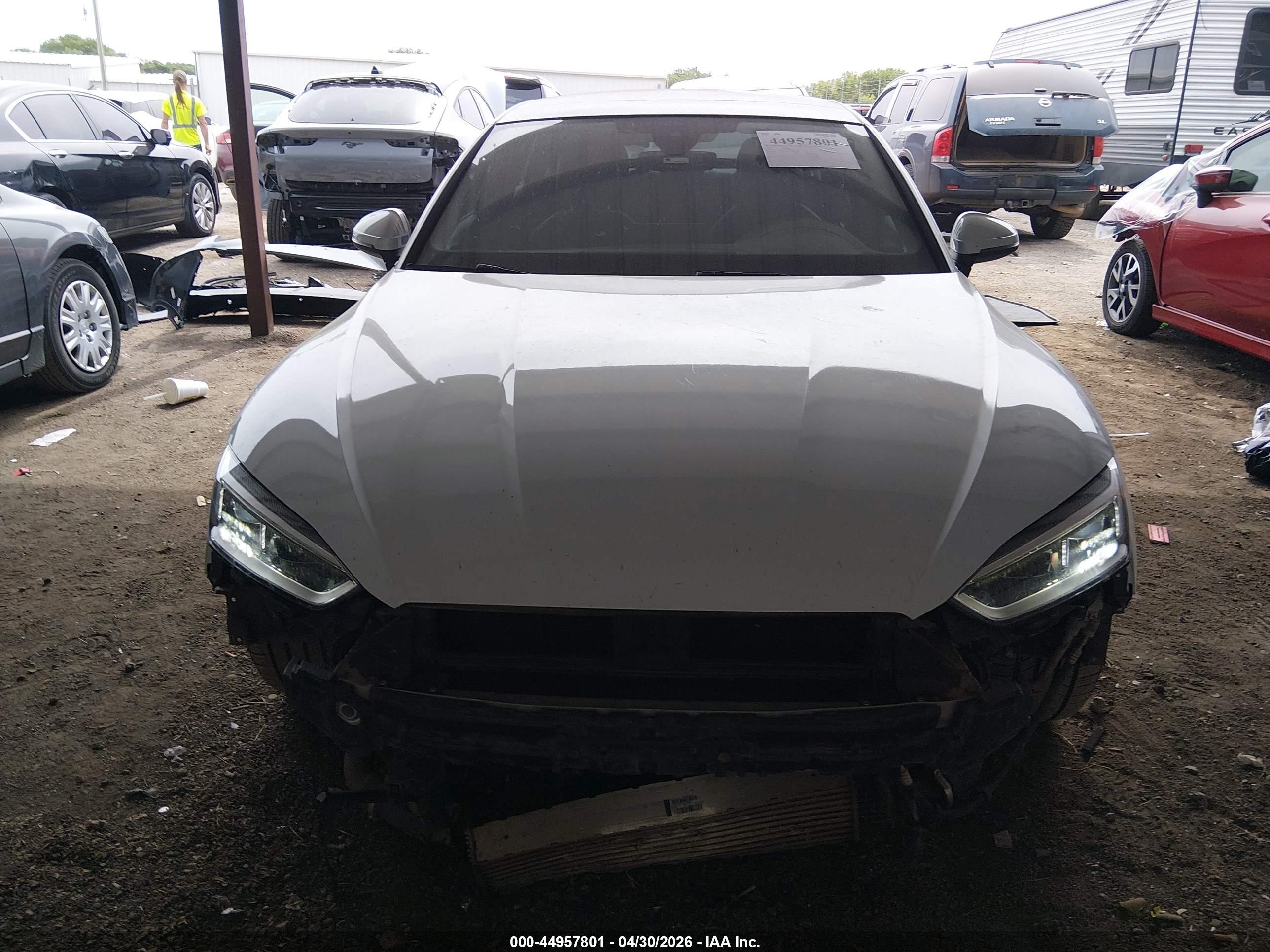 2018 Audi A5 2.0t Premium White vin: WAUENCF52JA122380