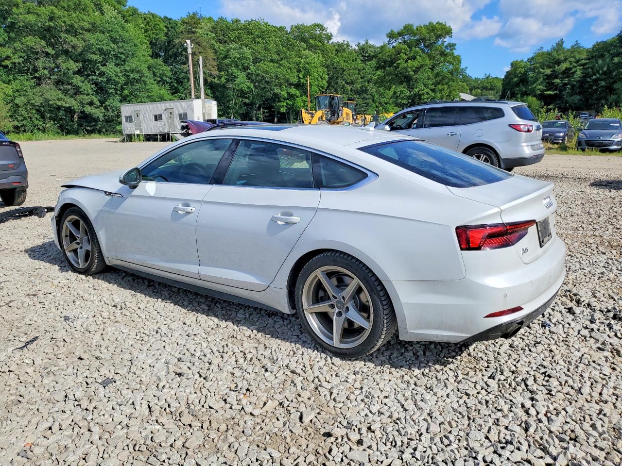 2019 Audi A5 Premium Plus S-line White vin: WAUENCF57KA072996