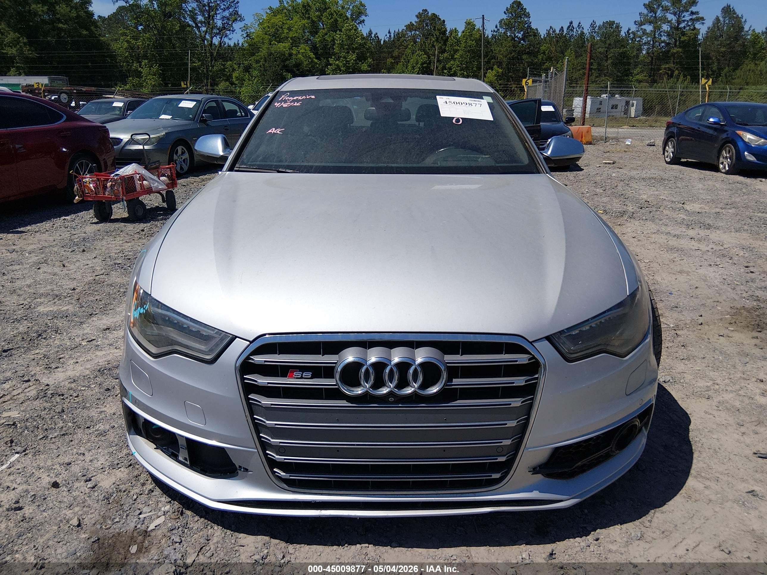 2015 Audi S6 4.0t Серебряный vin: WAUF2AFC5FN005635