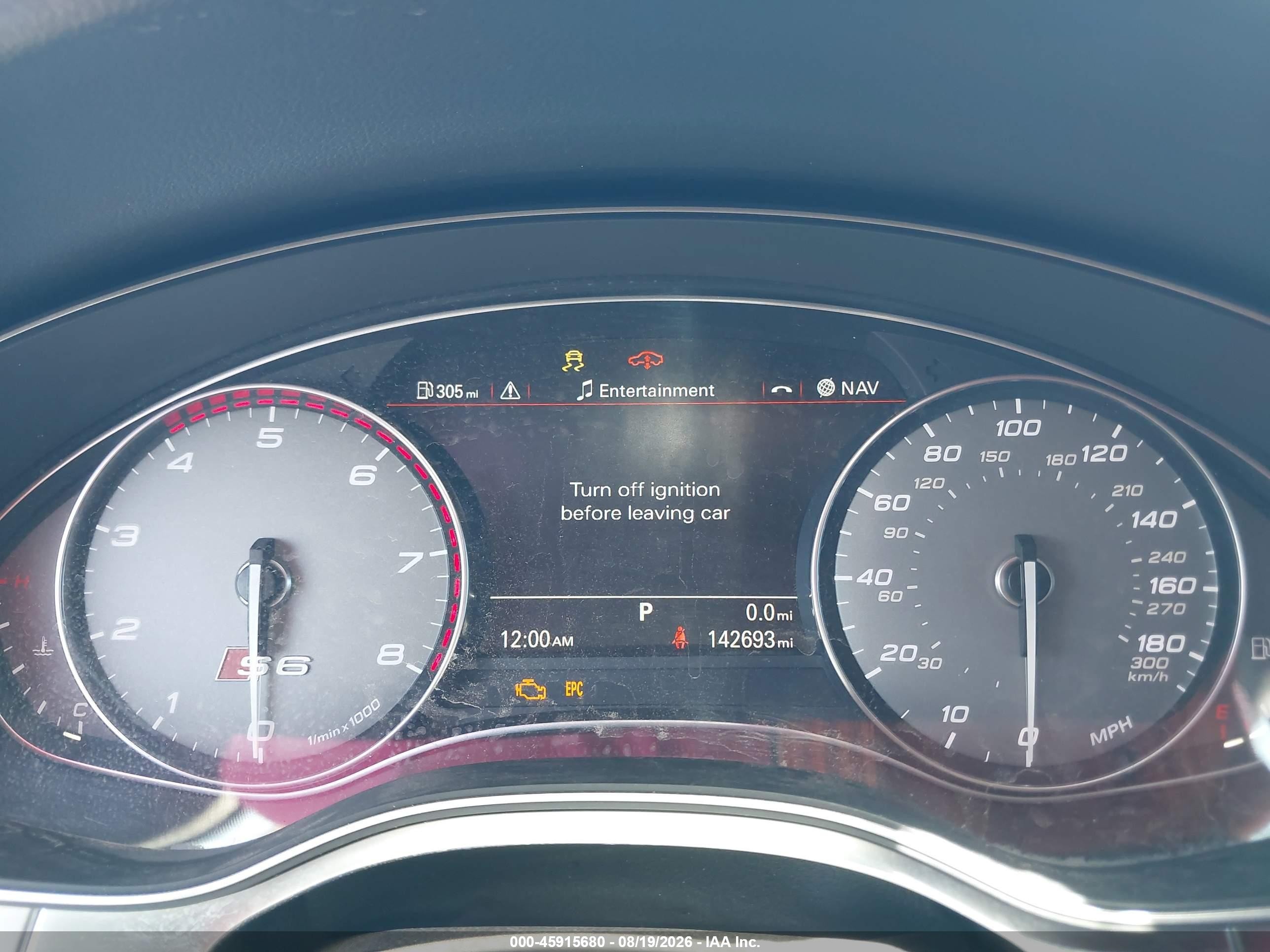 2013 Audi S6 4.0t Prestige Black vin: WAUF2AFC7DN151791