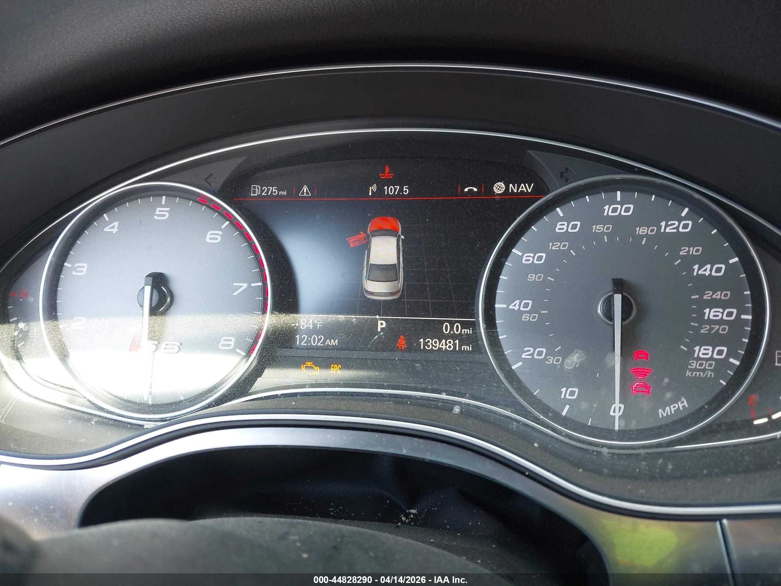 2014 Audi S6 4.0t Prestige Black vin: WAUF2AFC8EN090372