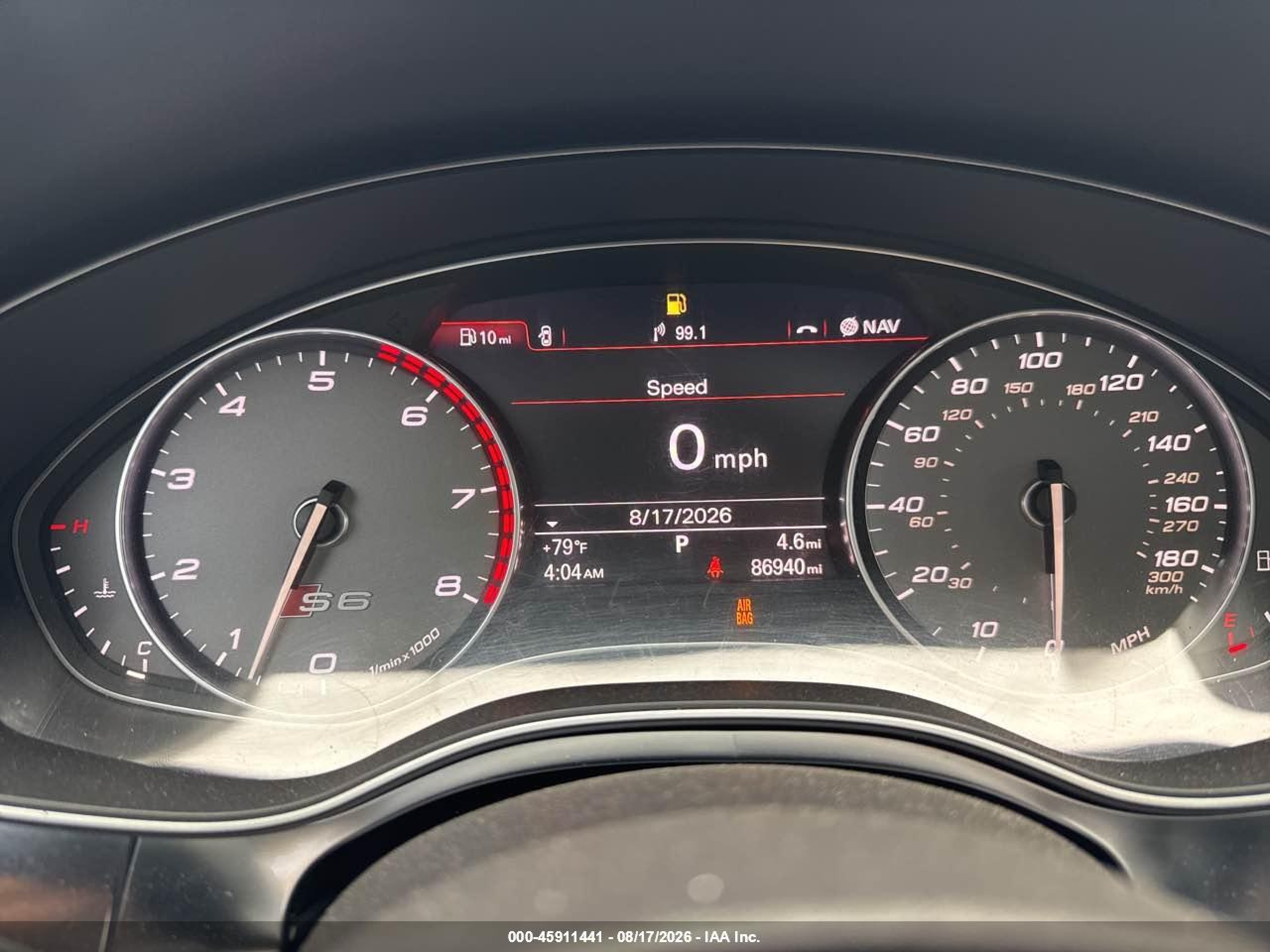2013 Audi S6 4.0t Prestige Gray vin: WAUF2AFC9DN103239