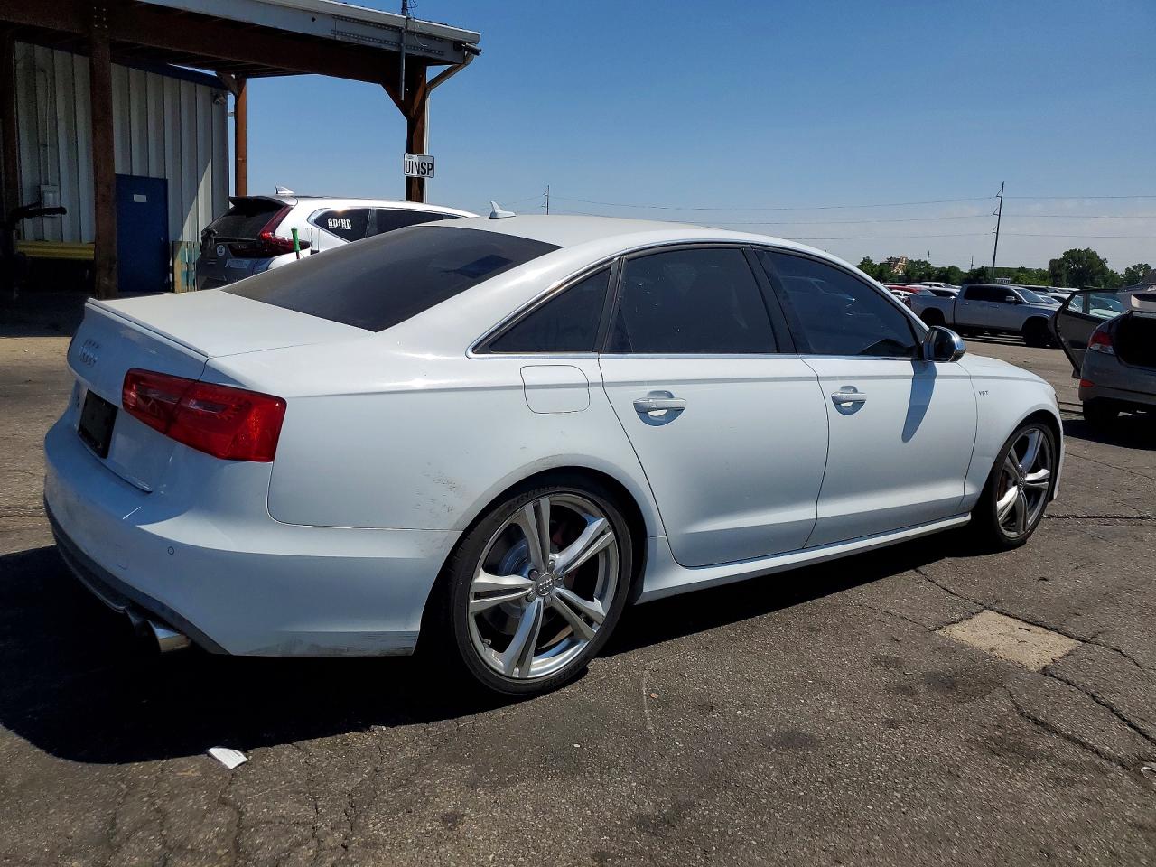 2014 Audi S6 White vin: WAUF2AFCXEN069362