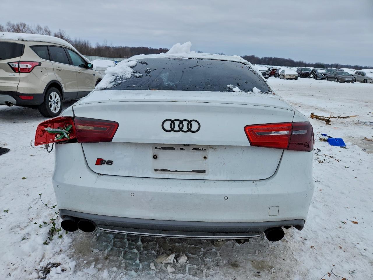 2015 Audi S6 White vin: WAUF2CFC5FN037884
