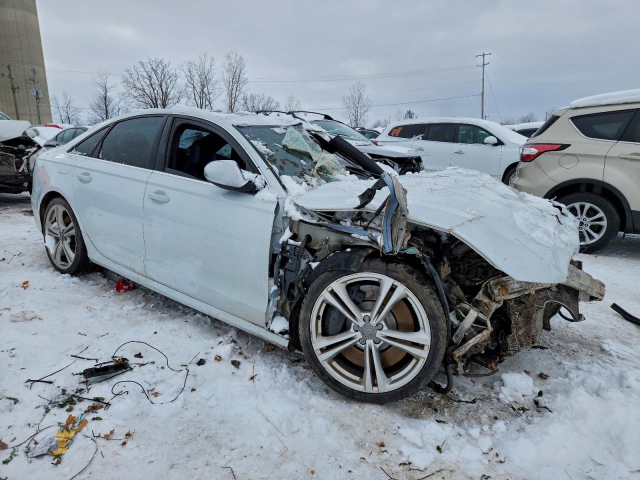 2015 Audi S6 White vin: WAUF2CFC5FN037884