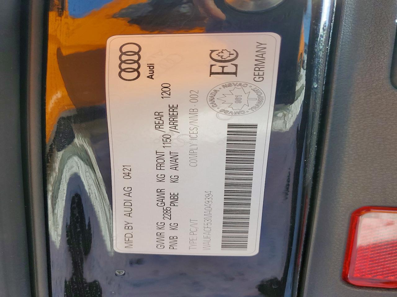 2021 Audi A5 Premium Plus 45 Black vin: WAUFACF53MA049394