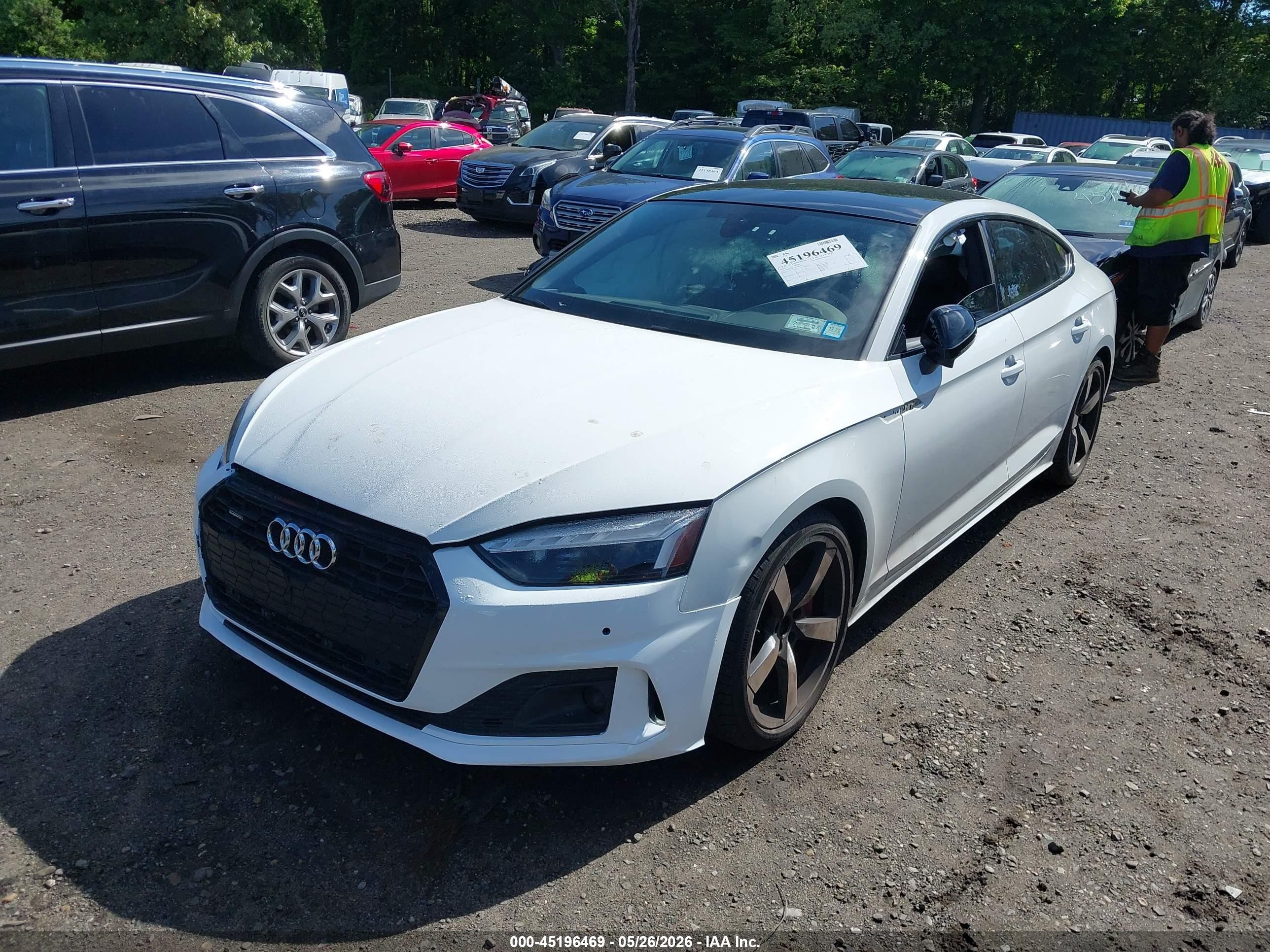 2023 Audi A5 Sportback Premium Plus 45 Tfsi S Line Quattro S Tronic White vin: WAUFACF53PA059007