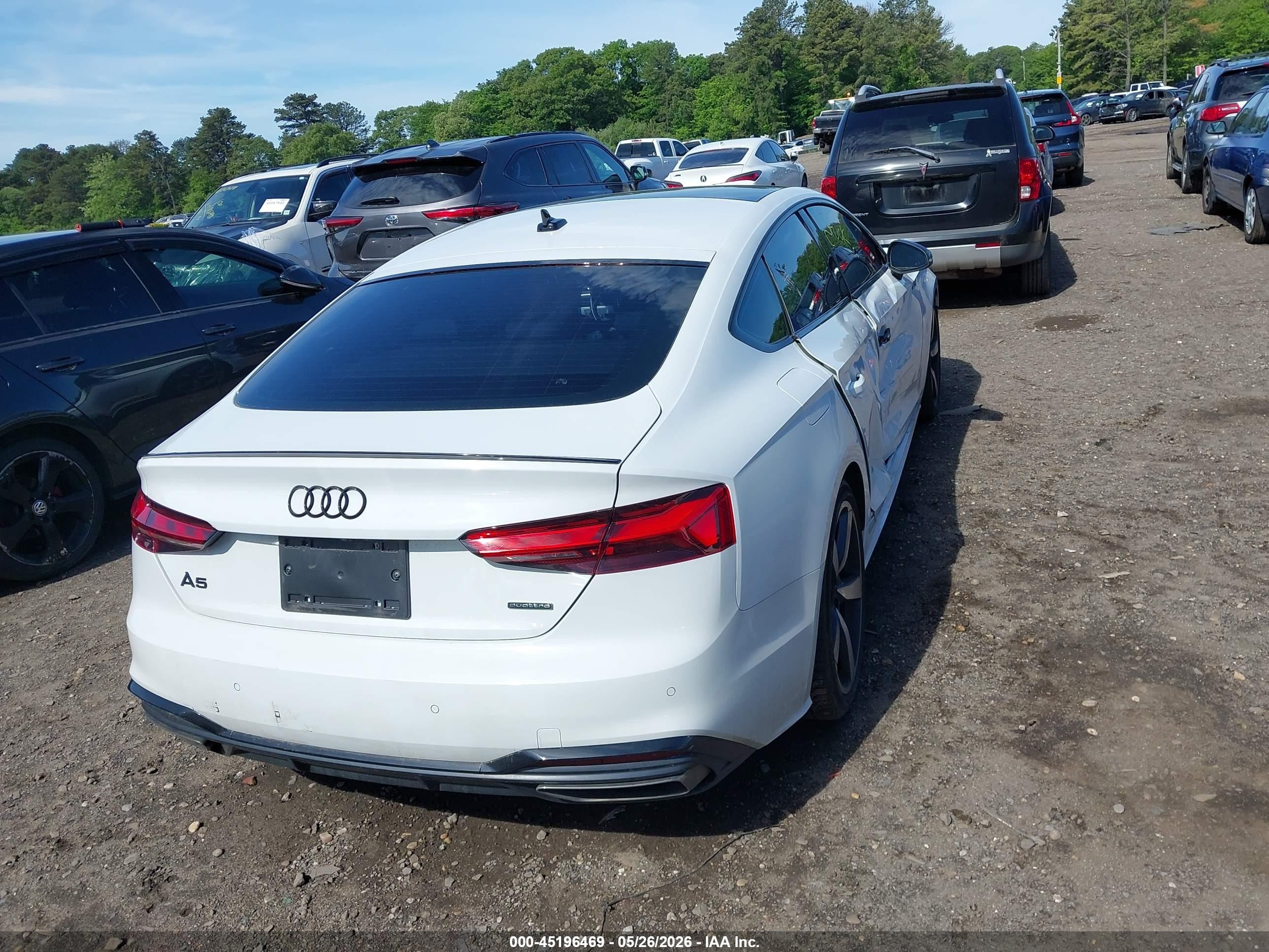 2023 Audi A5 Sportback Premium Plus 45 Tfsi S Line Quattro S Tronic White vin: WAUFACF53PA059007
