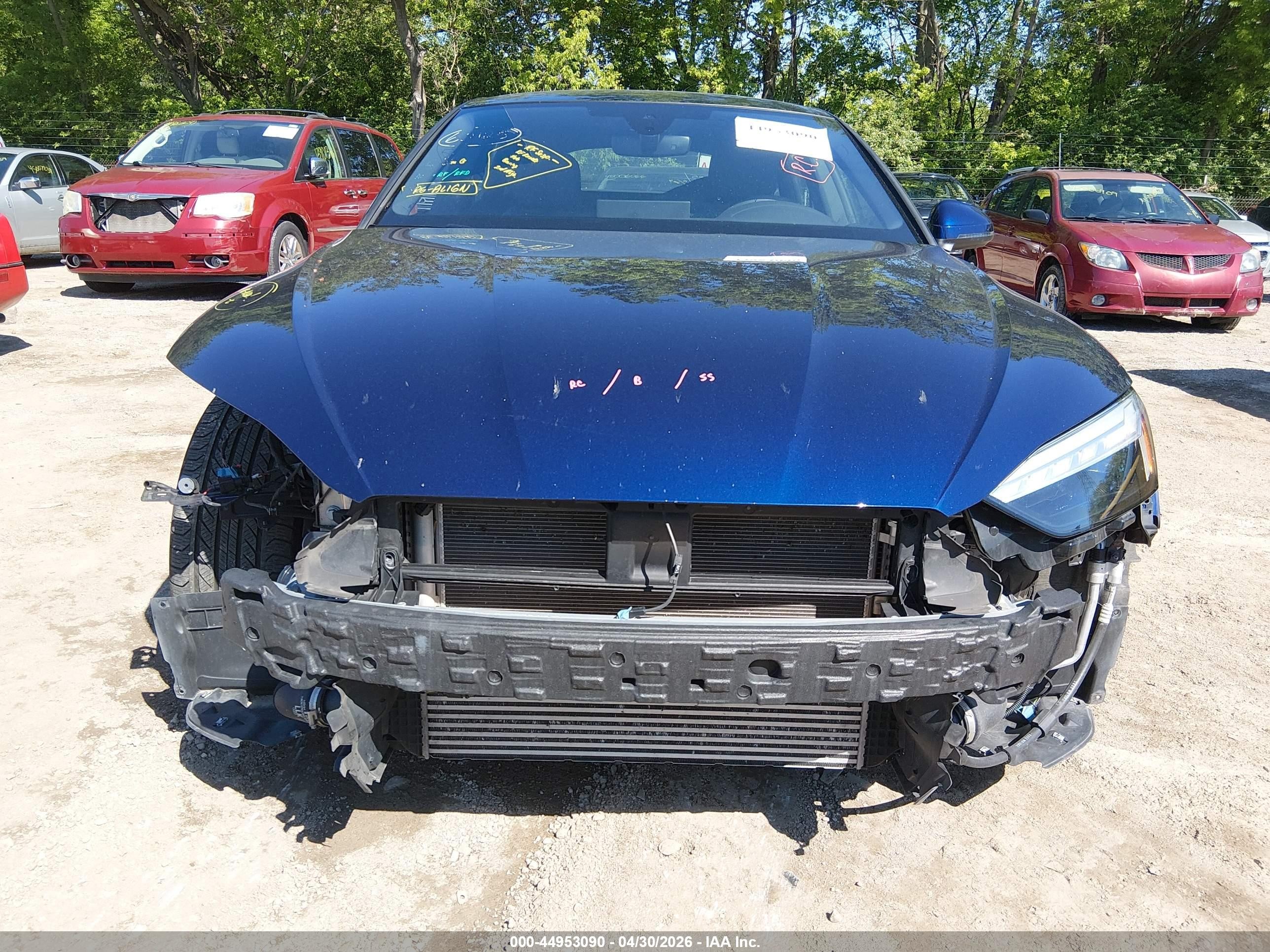 2023 Audi A5 Sportback Premium Plus 45 Tfsi S Line Quattro S Tronic Blue vin: WAUFACF54PA016330