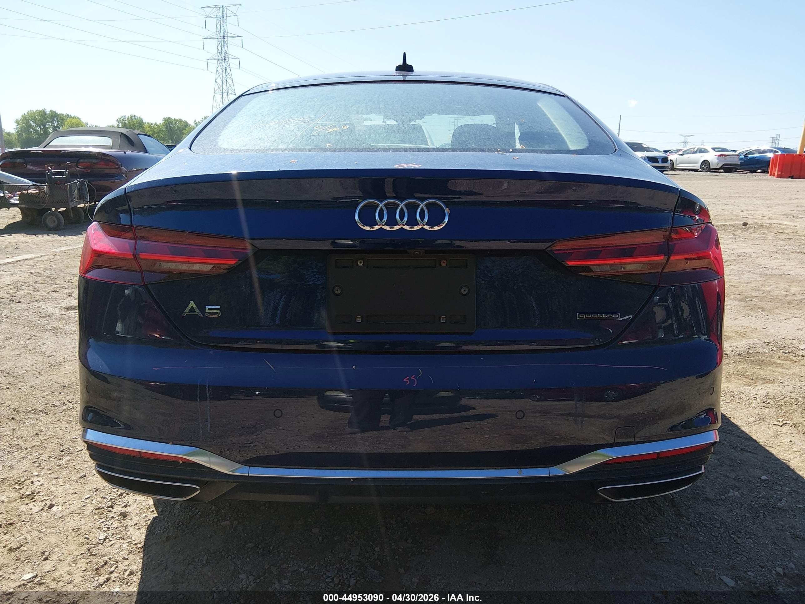 2023 Audi A5 Sportback Premium Plus 45 Tfsi S Line Quattro S Tronic Blue vin: WAUFACF54PA016330