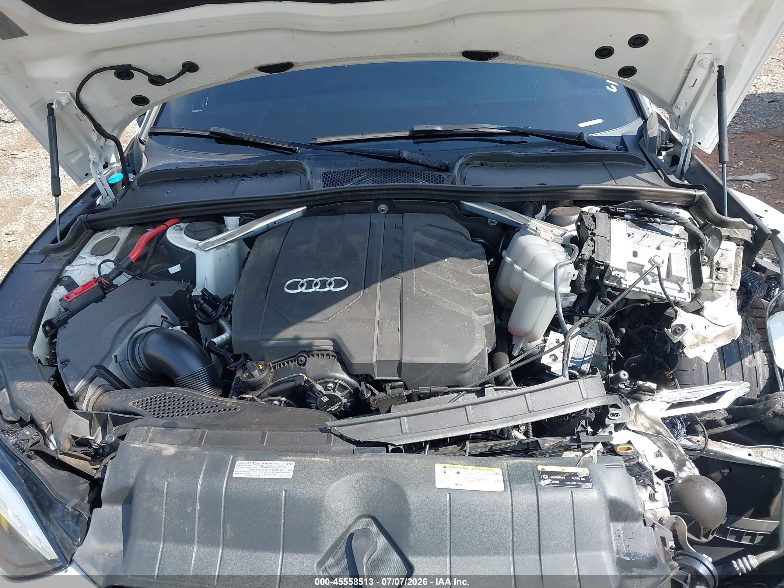 2021 Audi A5 Sportback Premium Plus 45 Tfsi Quattro S Tronic White vin: WAUFACF59MA019199