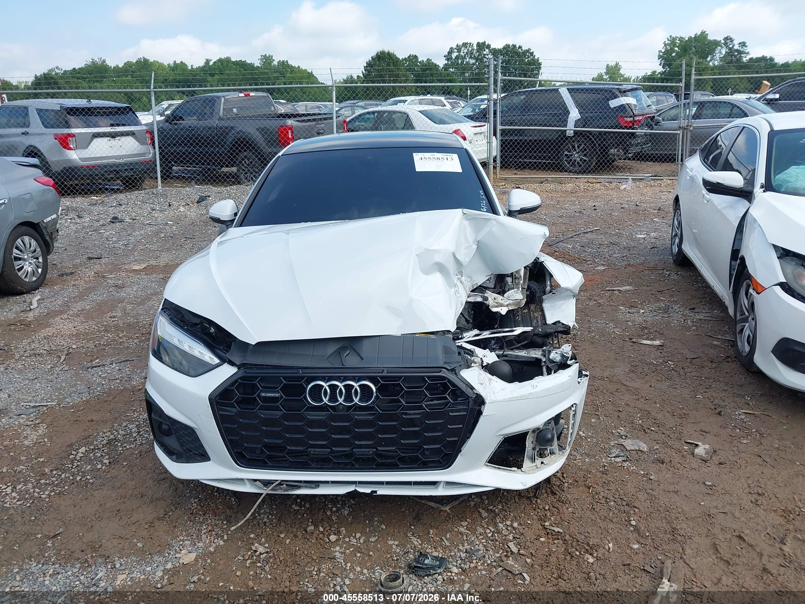 2021 Audi A5 Sportback Premium Plus 45 Tfsi Quattro S Tronic White vin: WAUFACF59MA019199