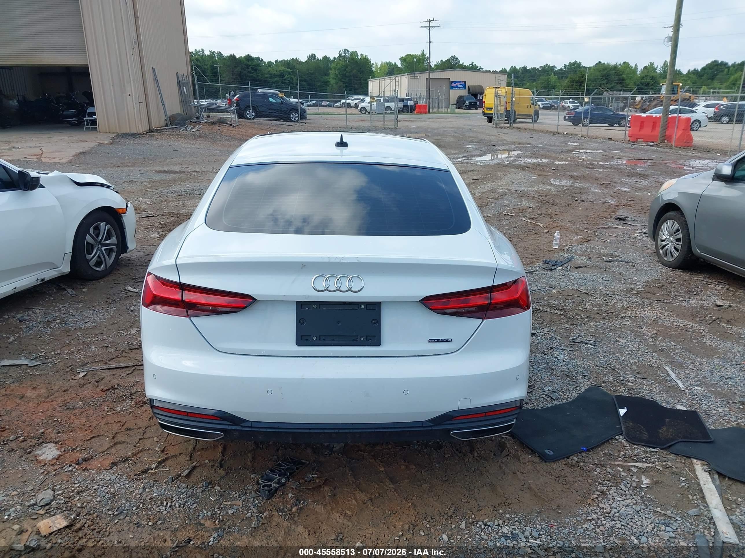 2021 Audi A5 Sportback Premium Plus 45 Tfsi Quattro S Tronic White vin: WAUFACF59MA019199