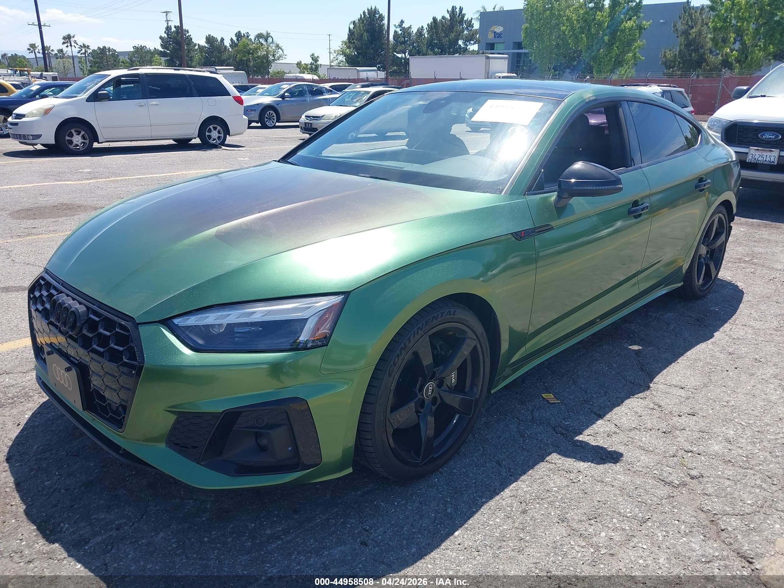 2023 Audi A5 Sportback Premium Plus 45 Tfsi S Line Quattro S Tronic Green vin: WAUFACF5XPA012069