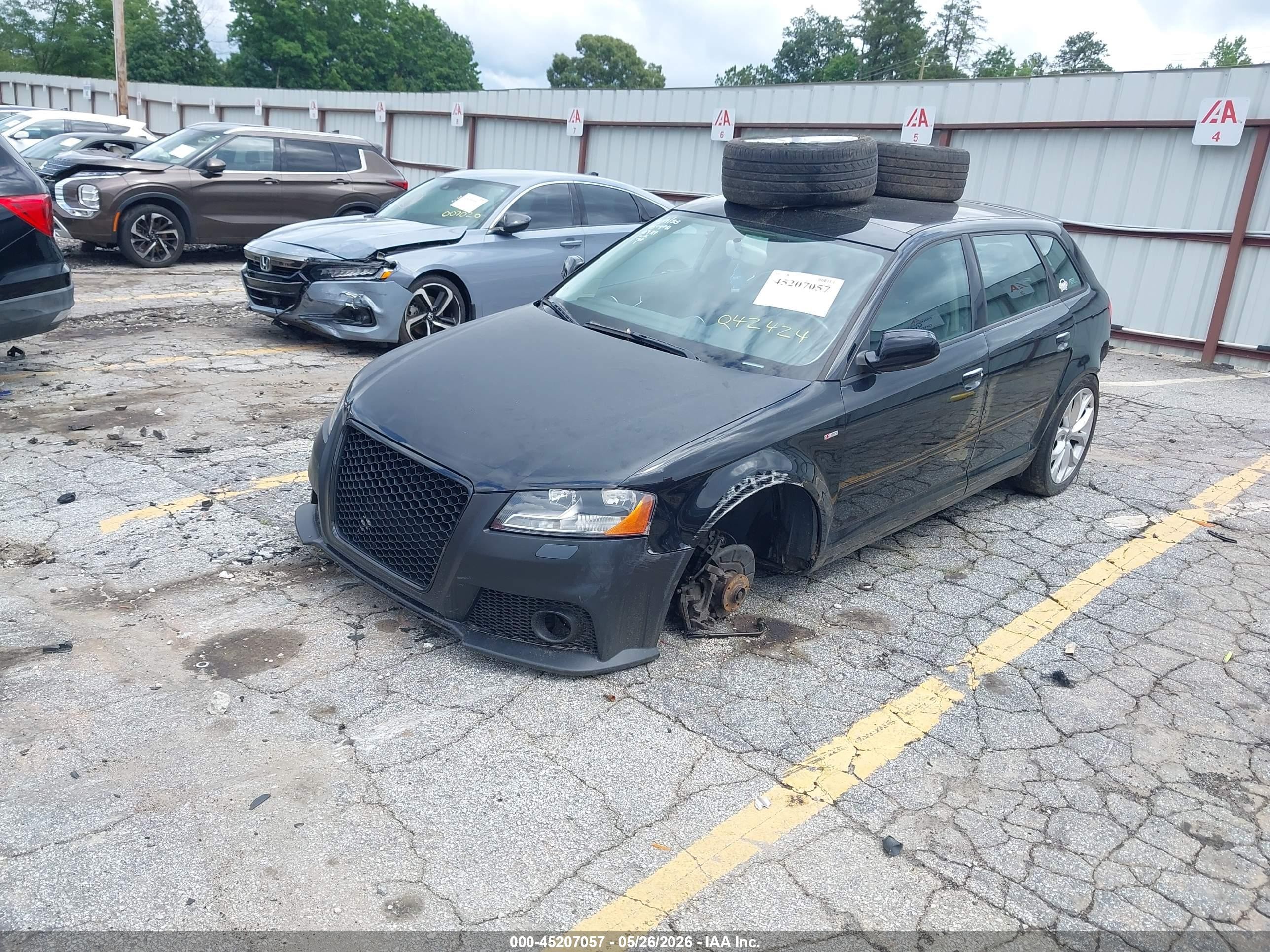 2012 Audi A3 2.0t Premium Black vin: WAUFEAFM8CA042424