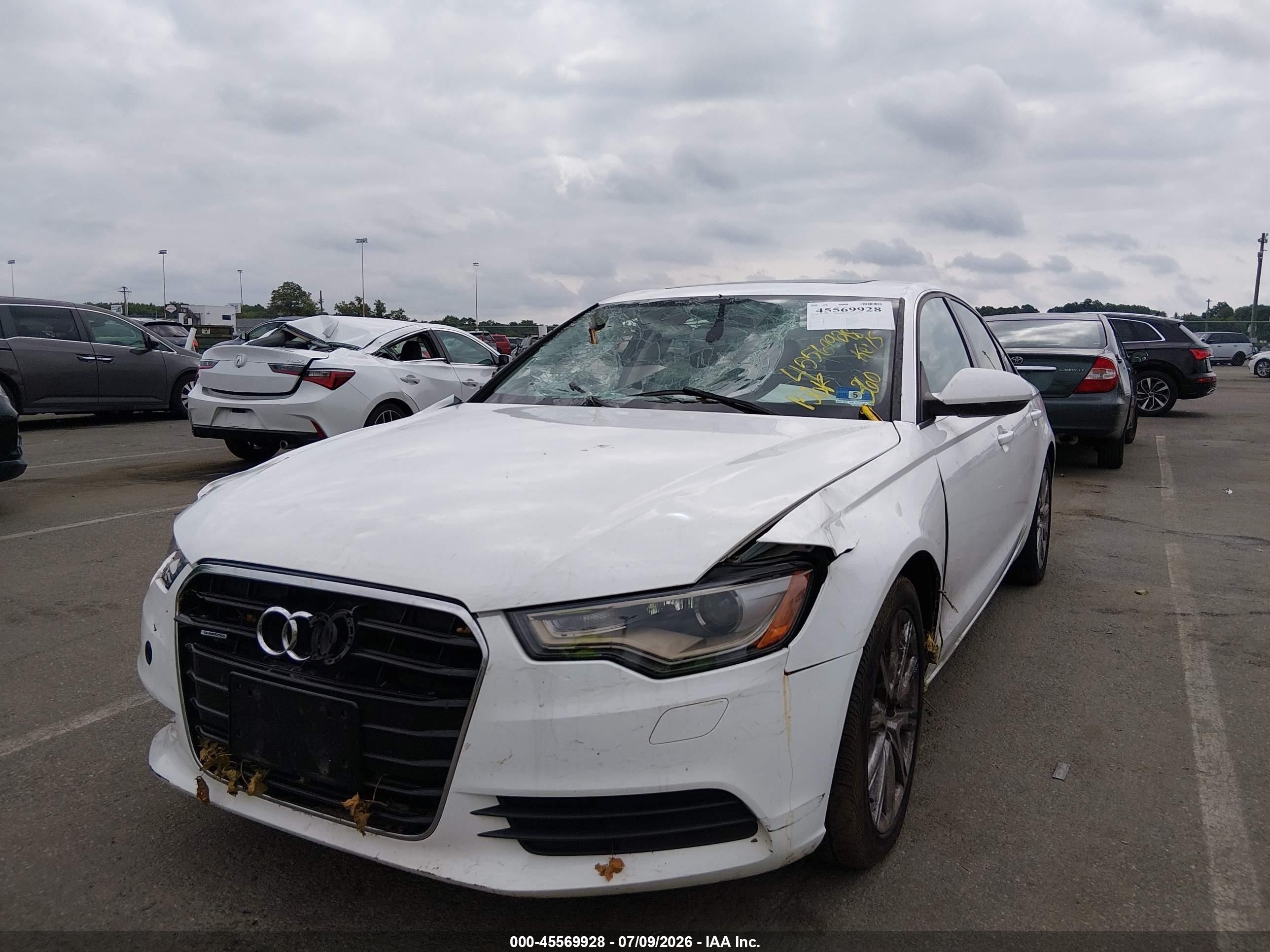 2015 Audi A6 2.0t Premium White vin: WAUFFAFC3FN032319