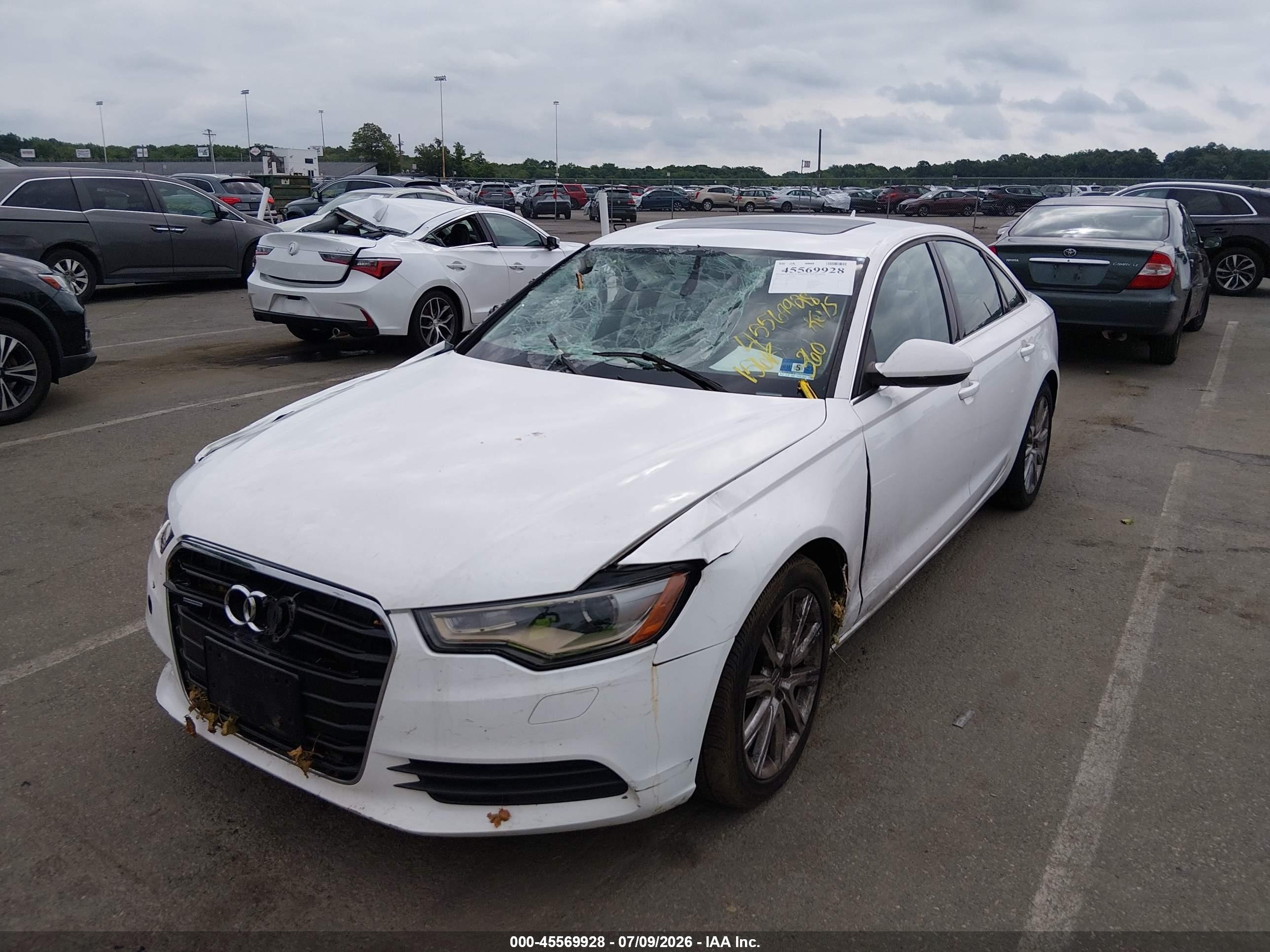 2015 Audi A6 2.0t Premium White vin: WAUFFAFC3FN032319