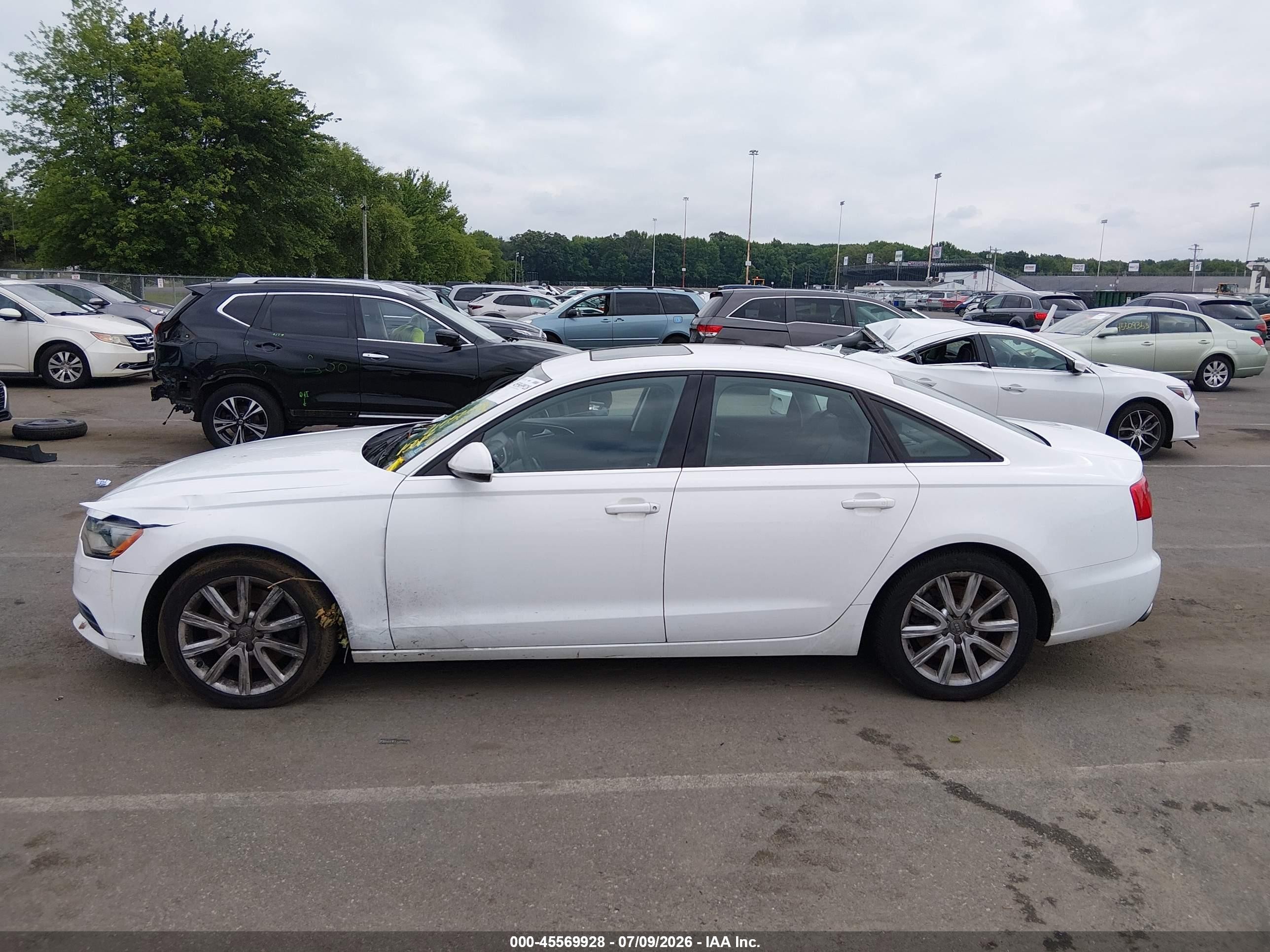 2015 Audi A6 2.0t Premium White vin: WAUFFAFC3FN032319