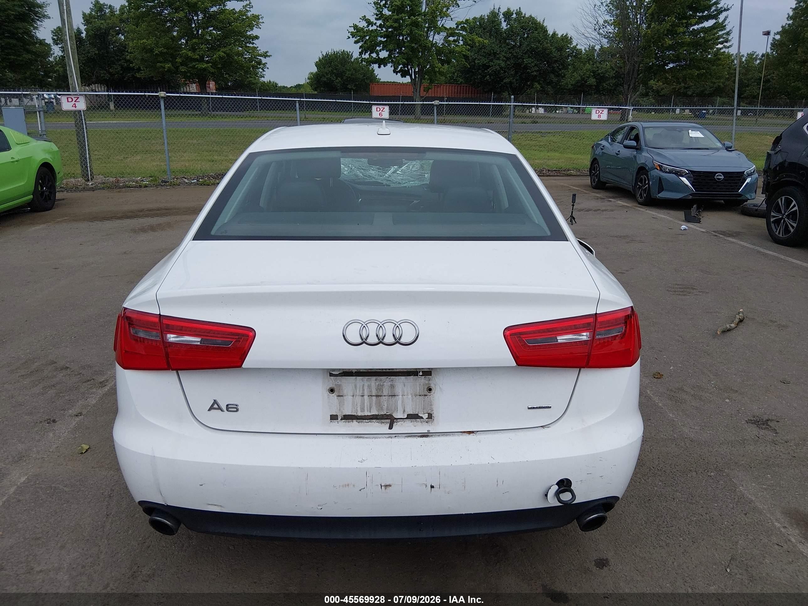 2015 Audi A6 2.0t Premium White vin: WAUFFAFC3FN032319
