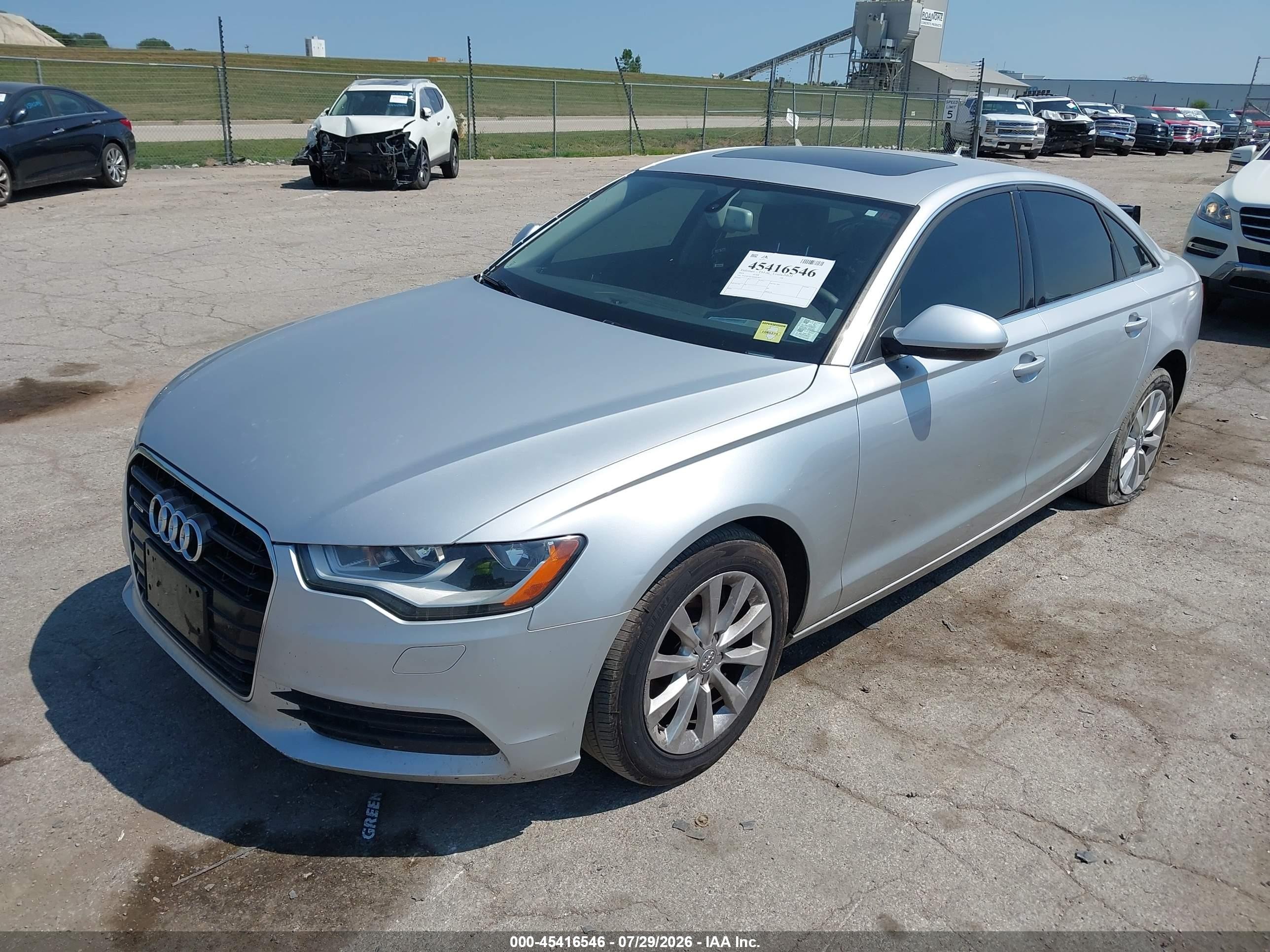2014 Audi A6 2.0t Premium Silver vin: WAUFFAFC4EN057017