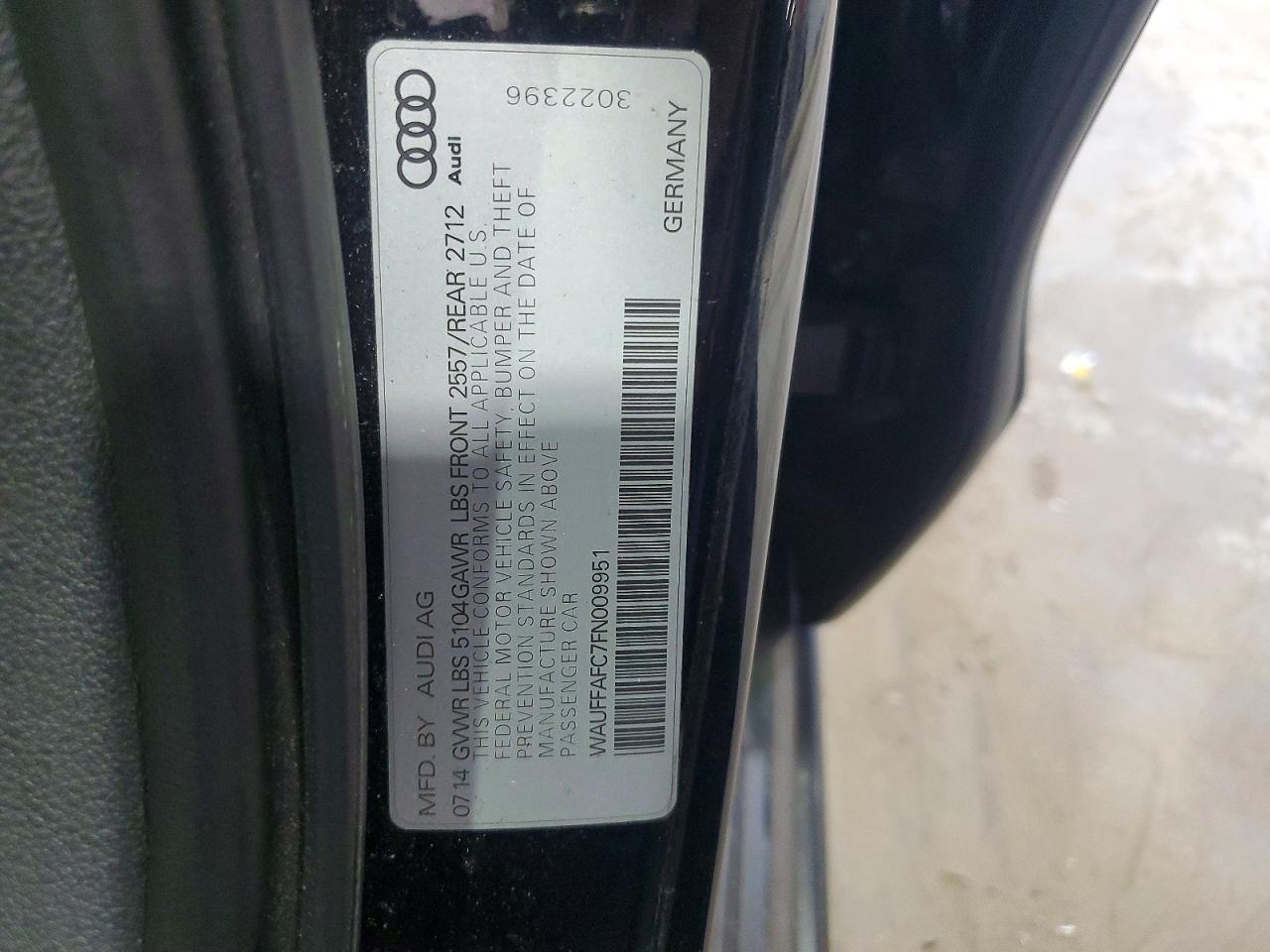 2015 Audi A6 Premium Black vin: WAUFFAFC7FN009951