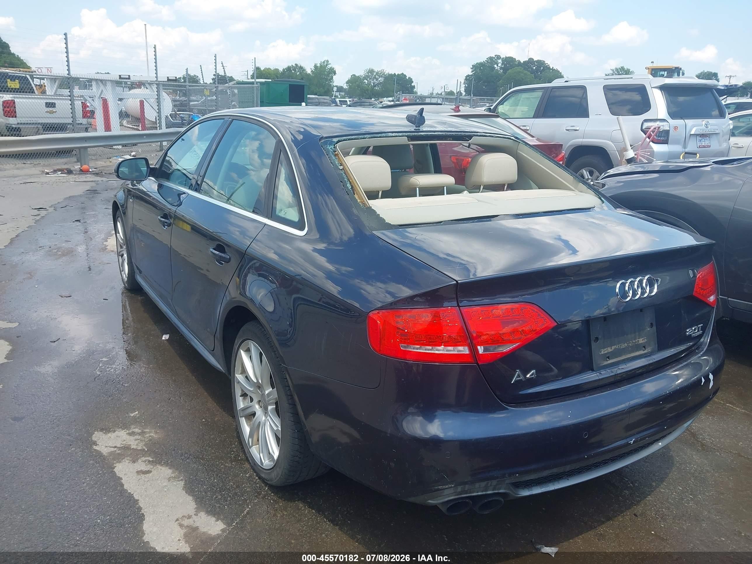 2012 Audi A4 2.0t Premium Plus Dark Blue vin: WAUFFAFL0CA119629
