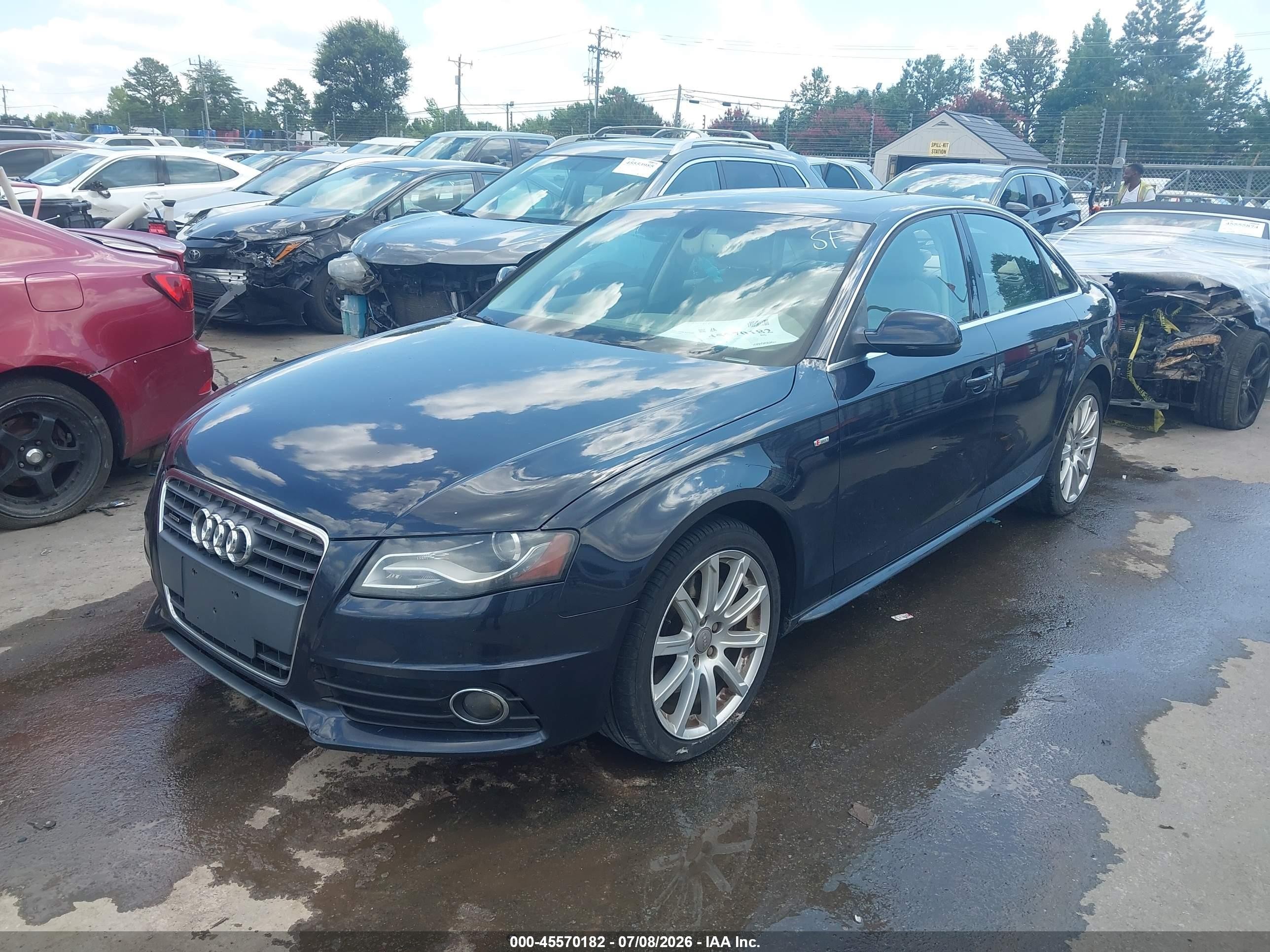 2012 Audi A4 2.0t Premium Plus Dark Blue vin: WAUFFAFL0CA119629